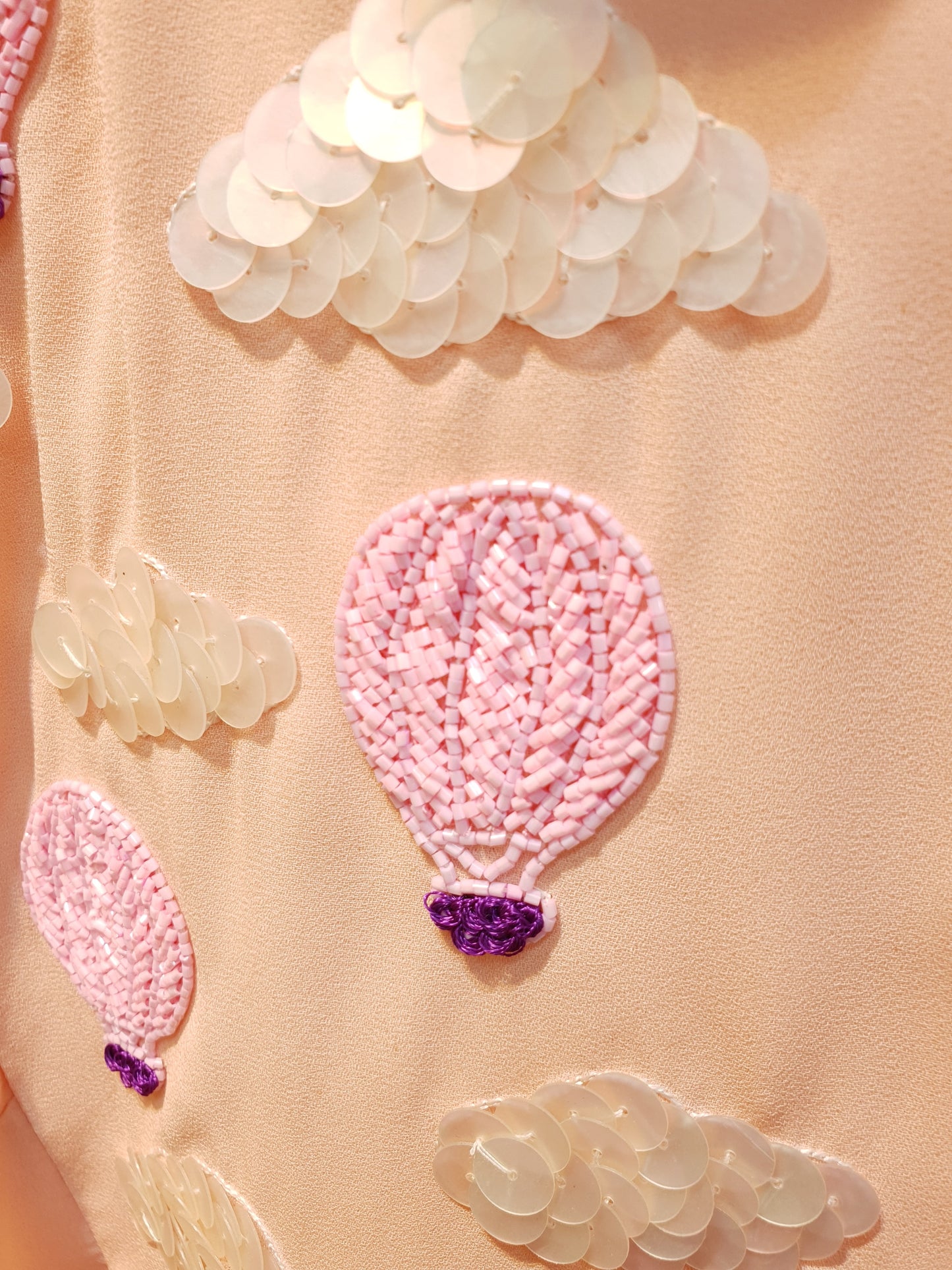 Peach Top | Frill Top | Embroidered Top | Georgette Top | Loose Style
