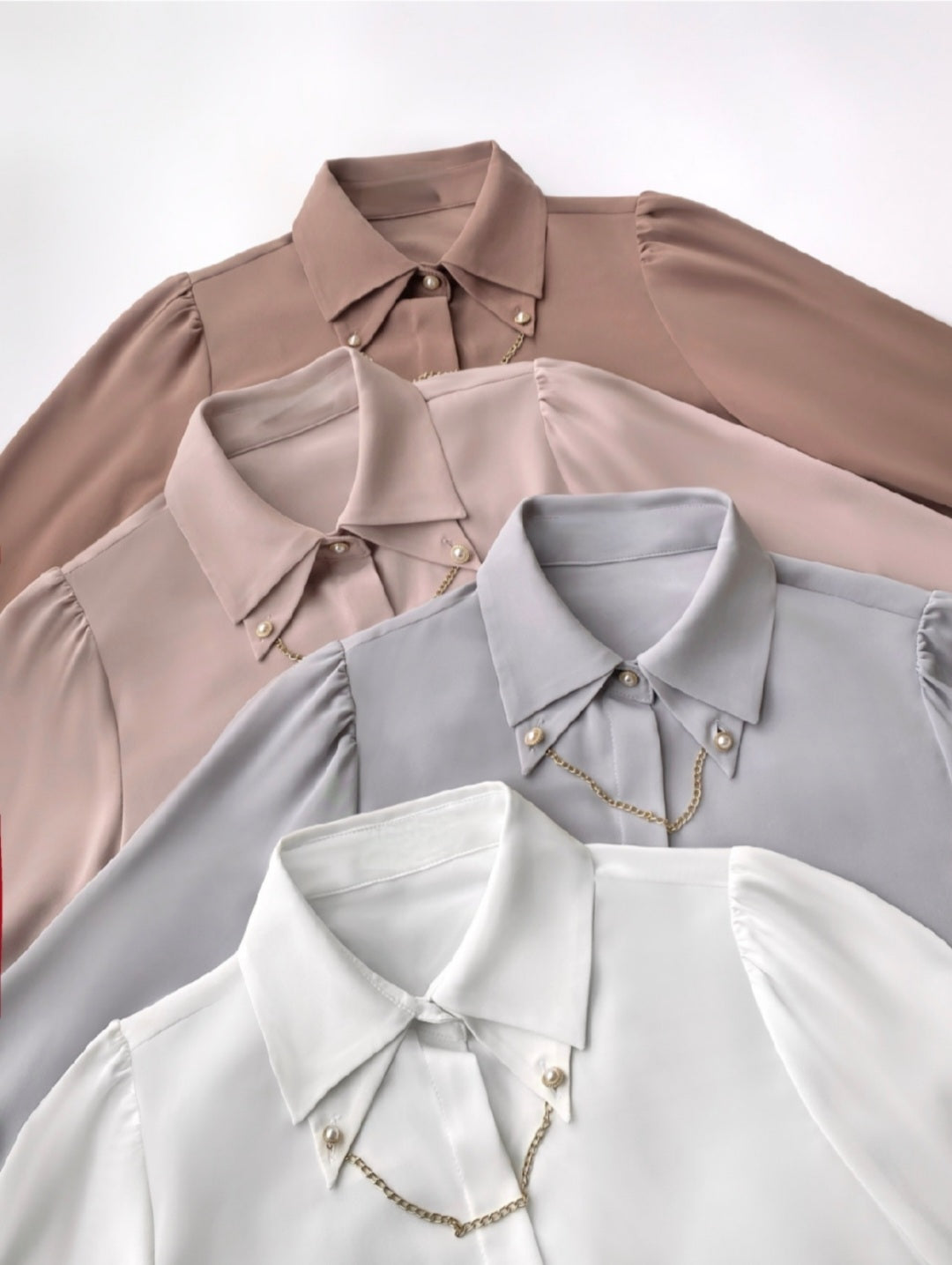 Shirt with cuff link chain