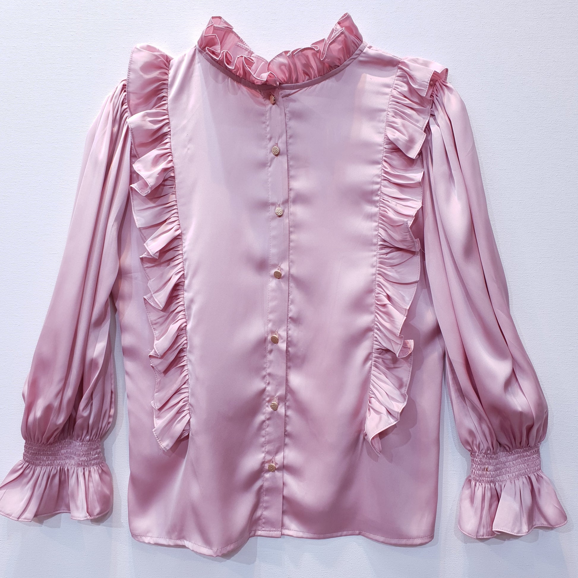 Satin Top with Frills