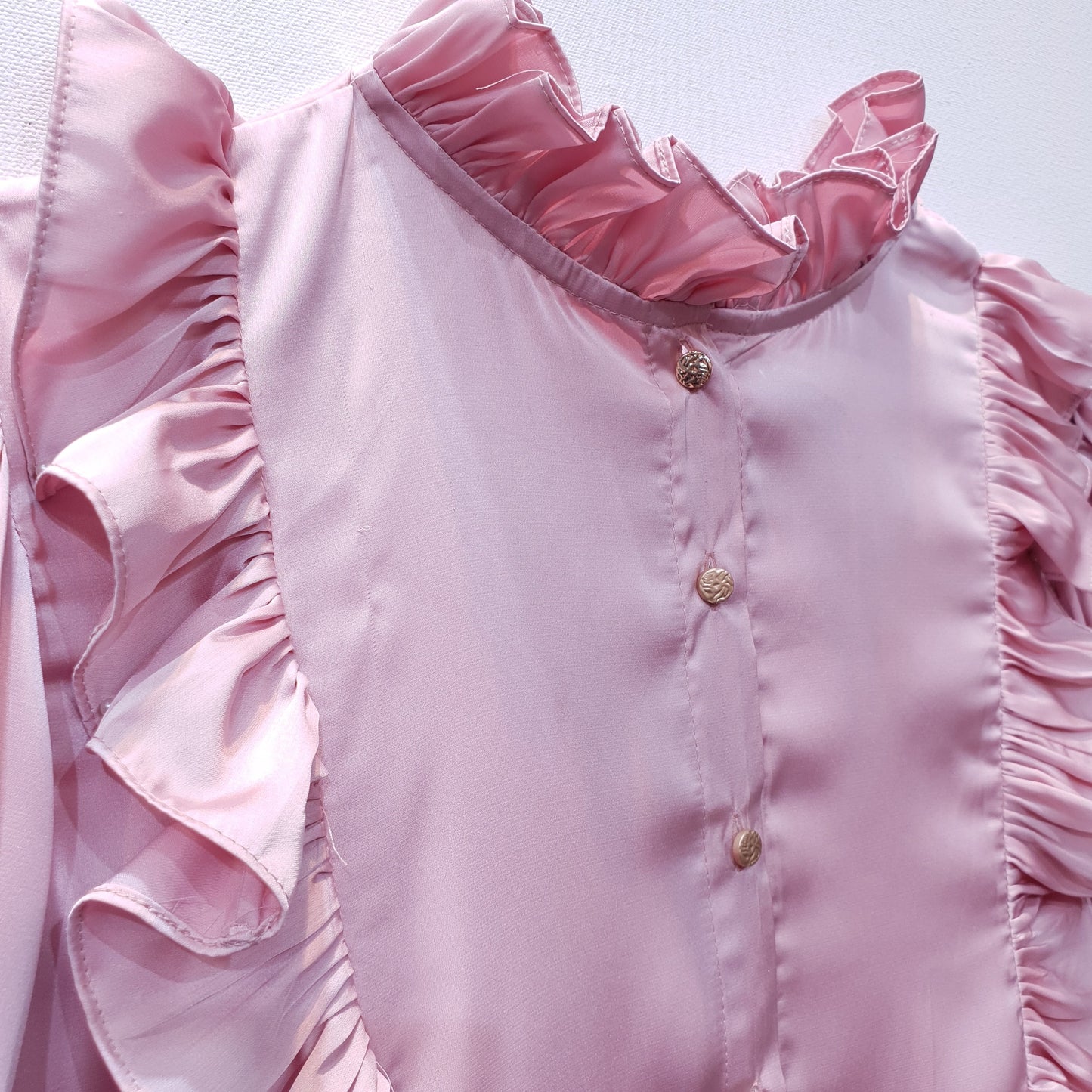 Satin Top with Frills