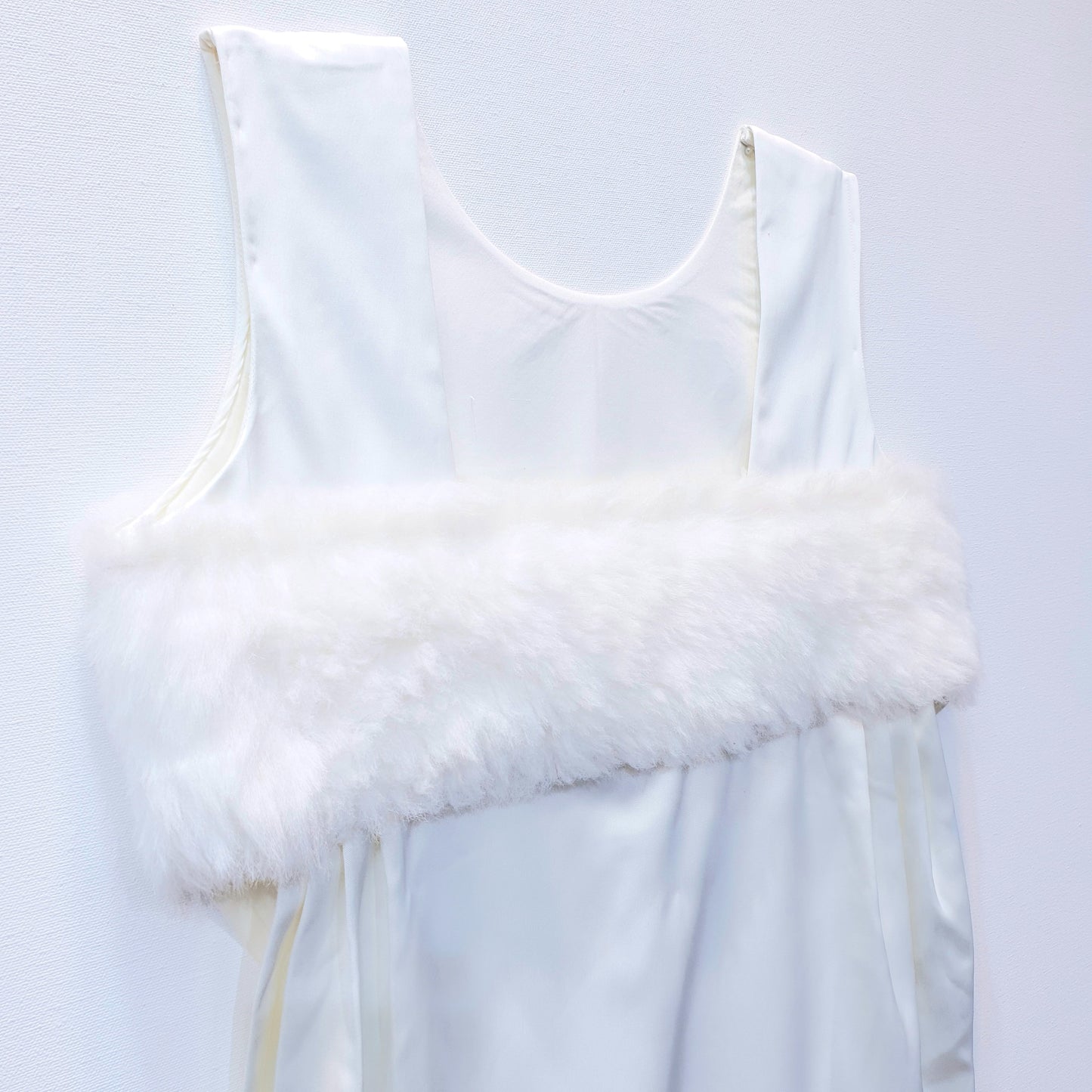 Asymmetric Crop Top with Fur