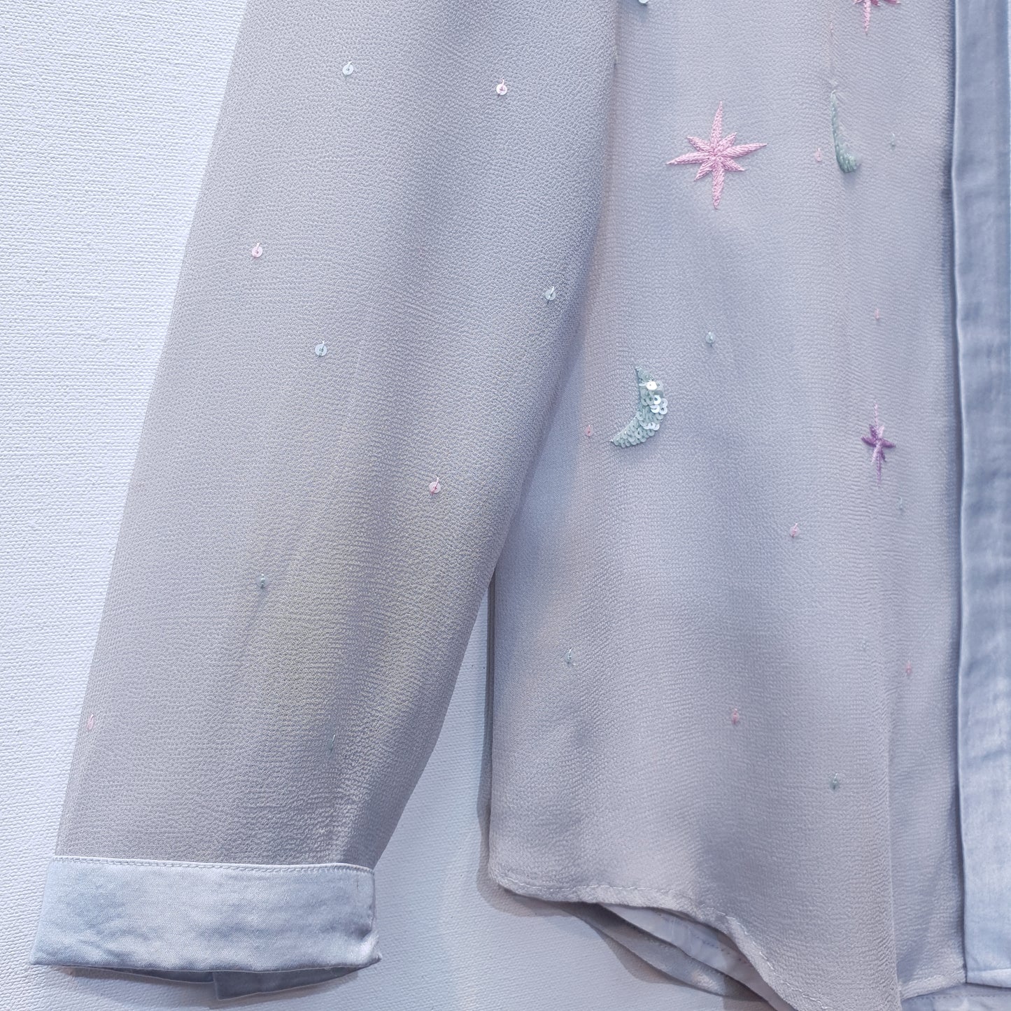 Shirt with Hand Embroidered Stars and Moon