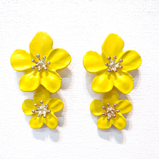 Yellow Flower Earrings