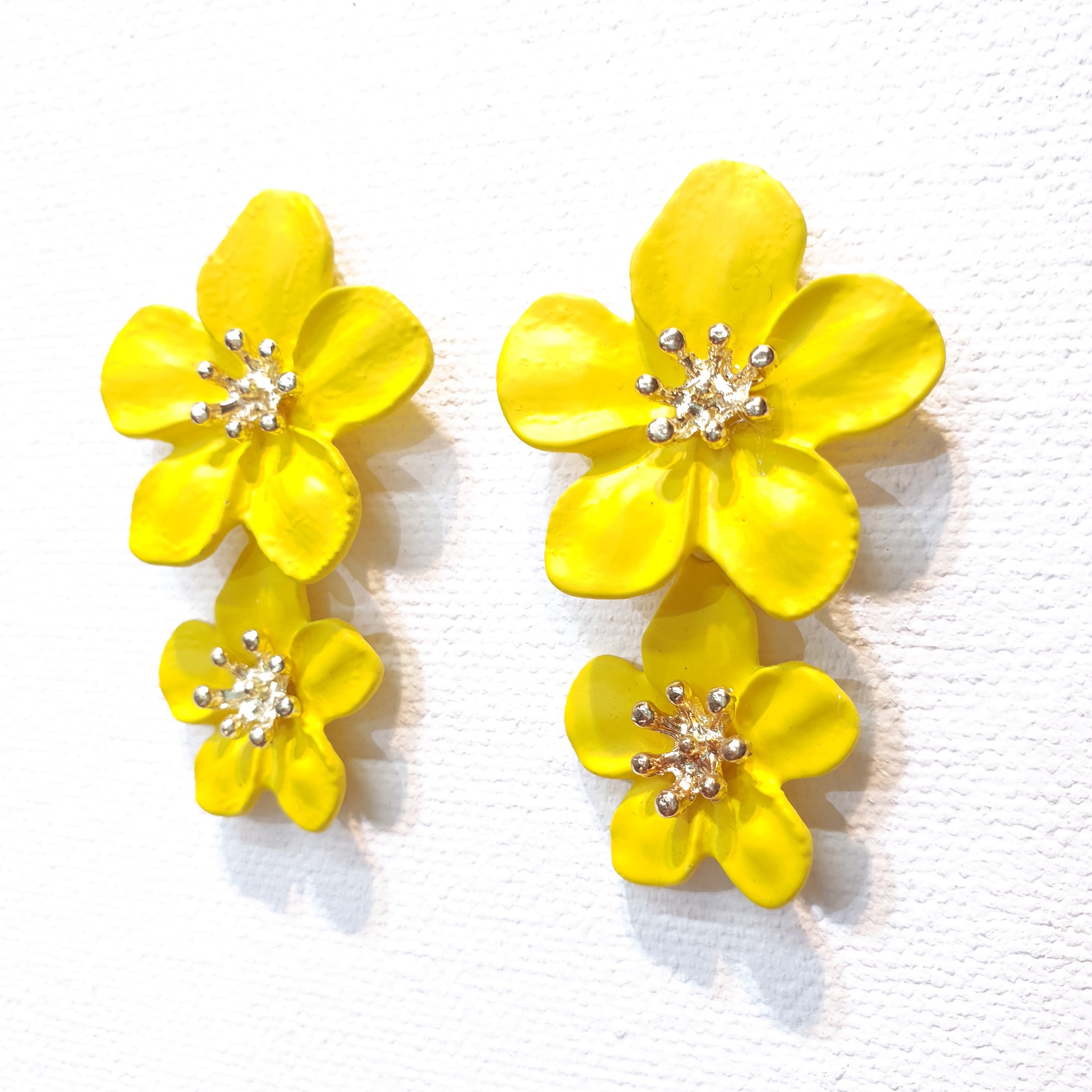 Yellow Flower Earrings