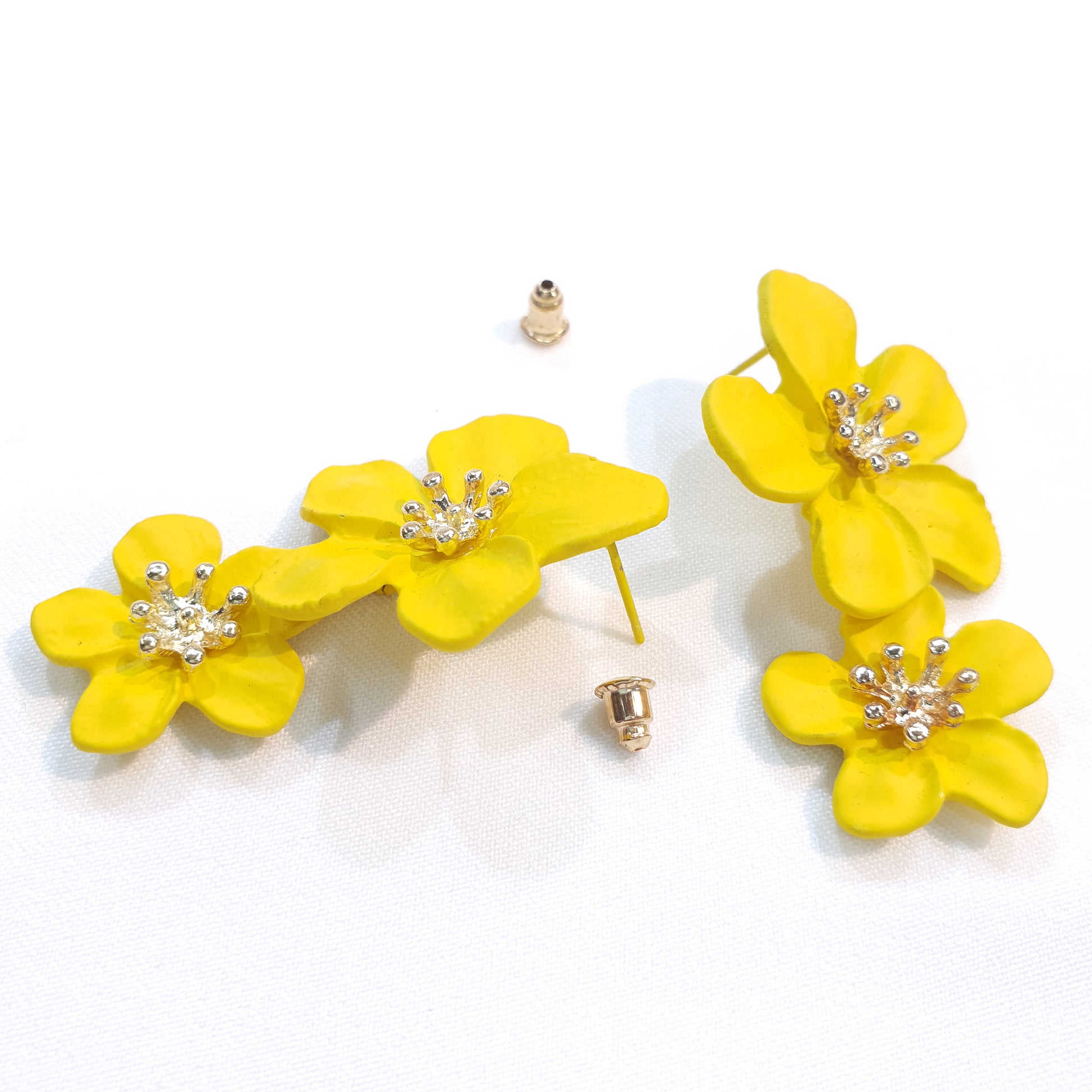 Yellow Flower Earrings