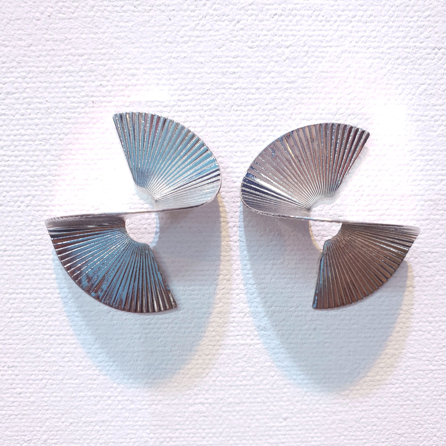 Silver Earrings Abstract