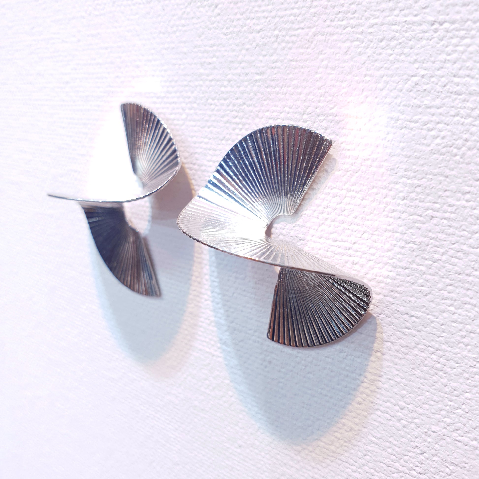 Silver Earrings Abstract