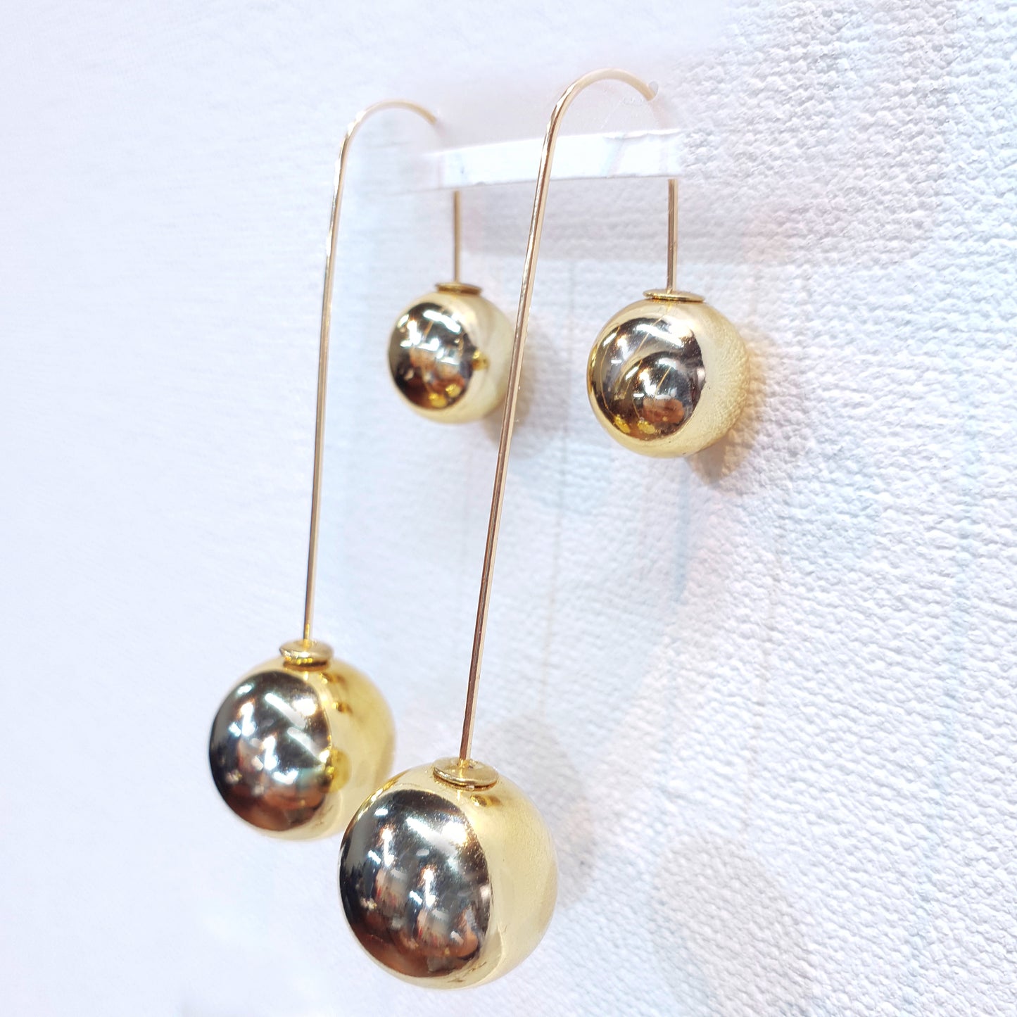 Gold Ball Dangle Earrings