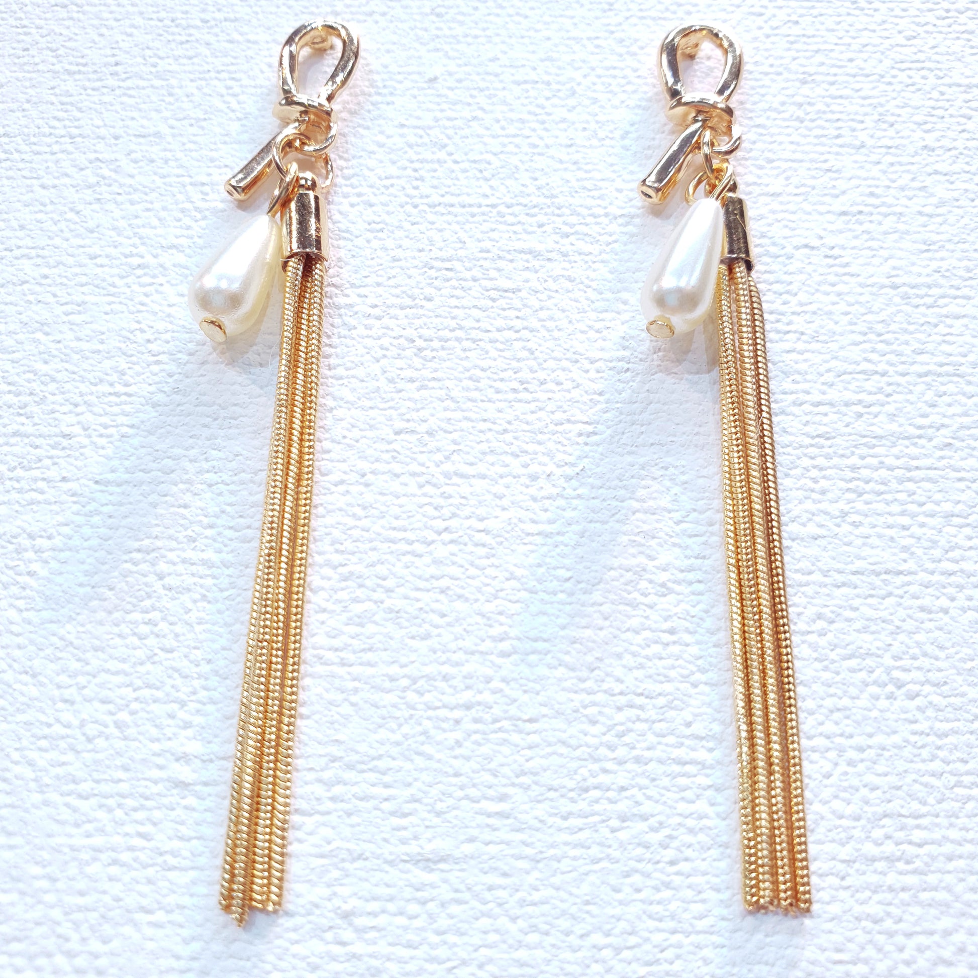 Pearl Drop Gold Earrings