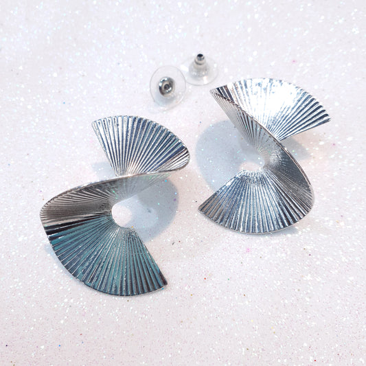 Silver Earrings Abstract