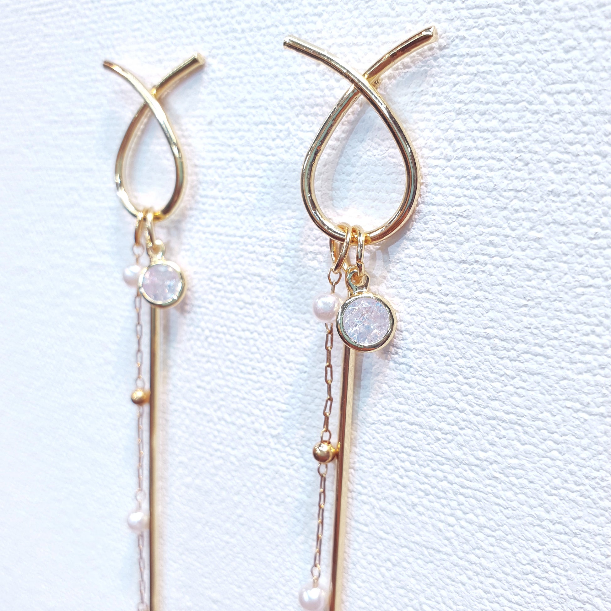 Gold Knot Dangle Earrings