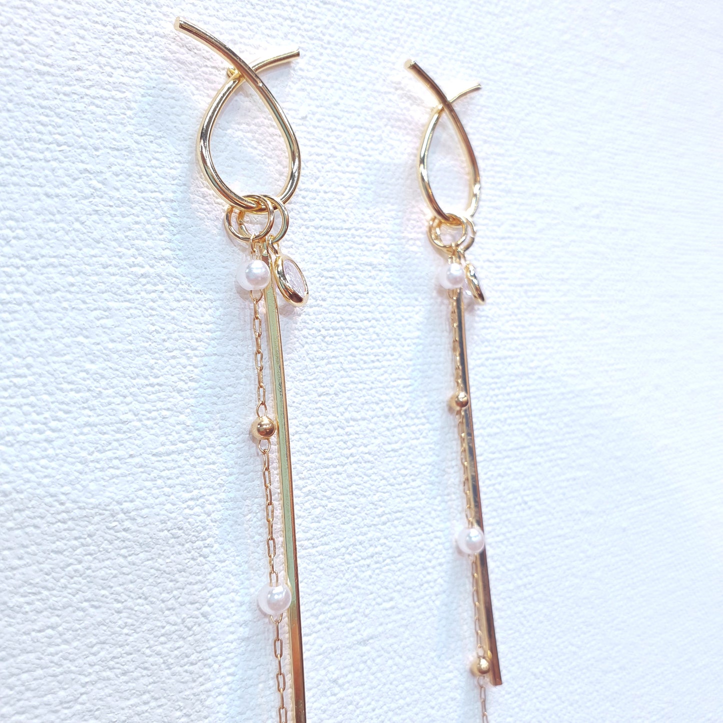 Gold Knot Dangle Earrings