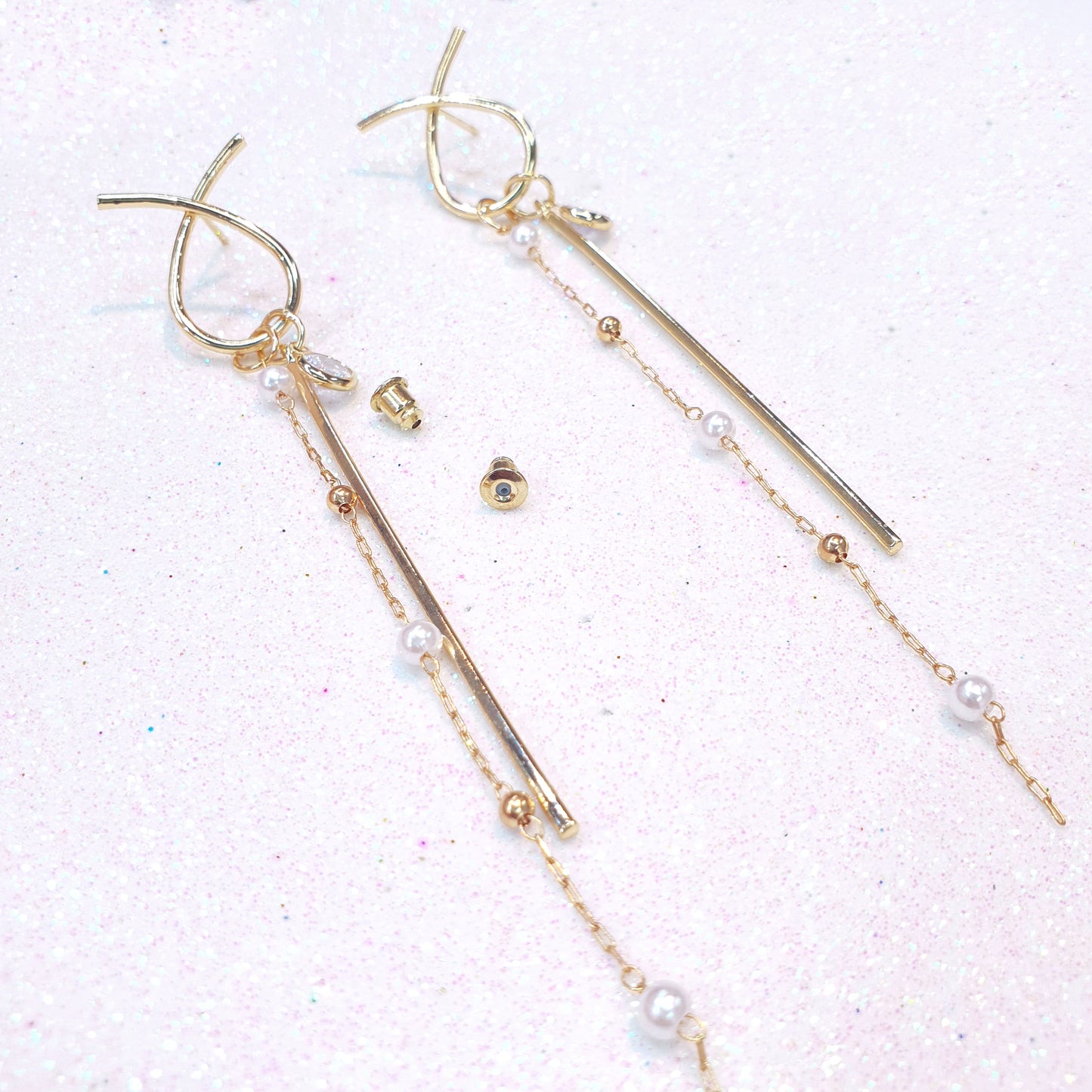 Gold Knot Dangle Earrings