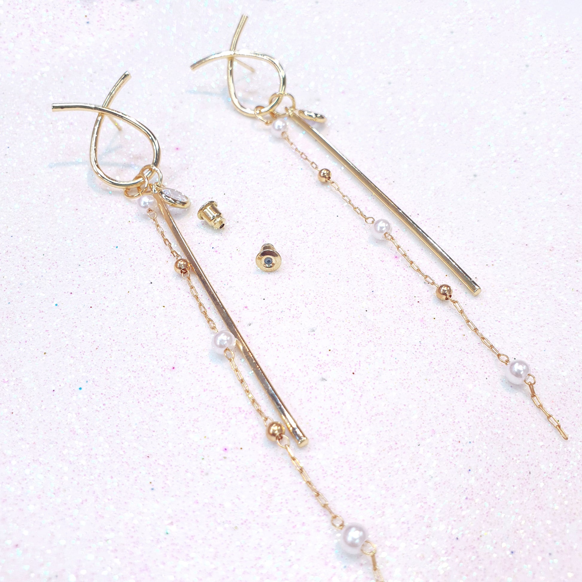 Gold Knot Dangle Earrings