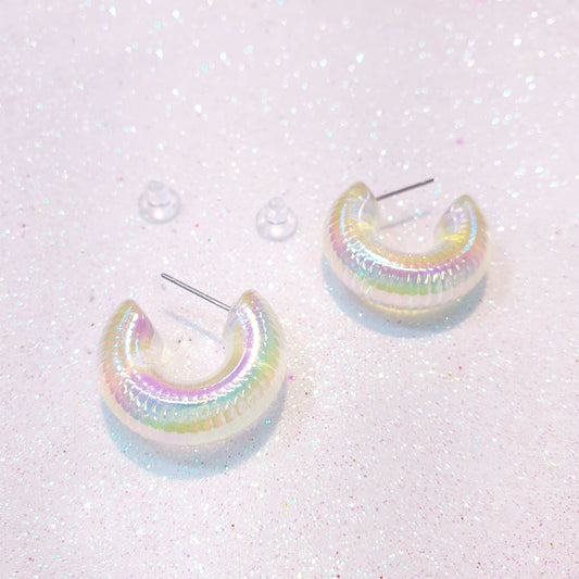 Rainbow Hoop Earrings