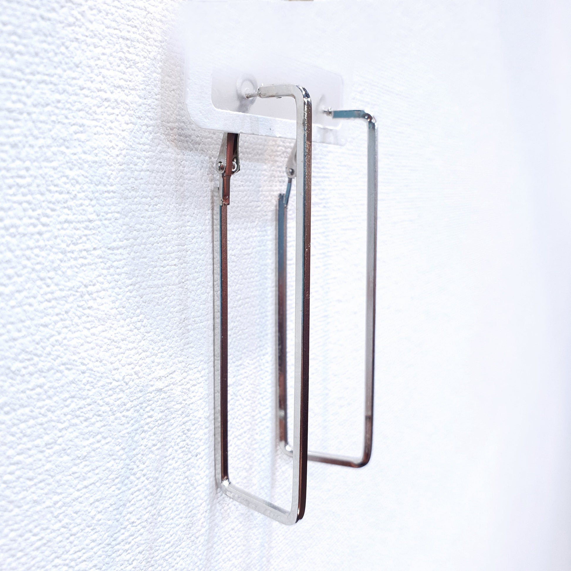 Earrings: Stylish Silver Rectangle Earrings for Women