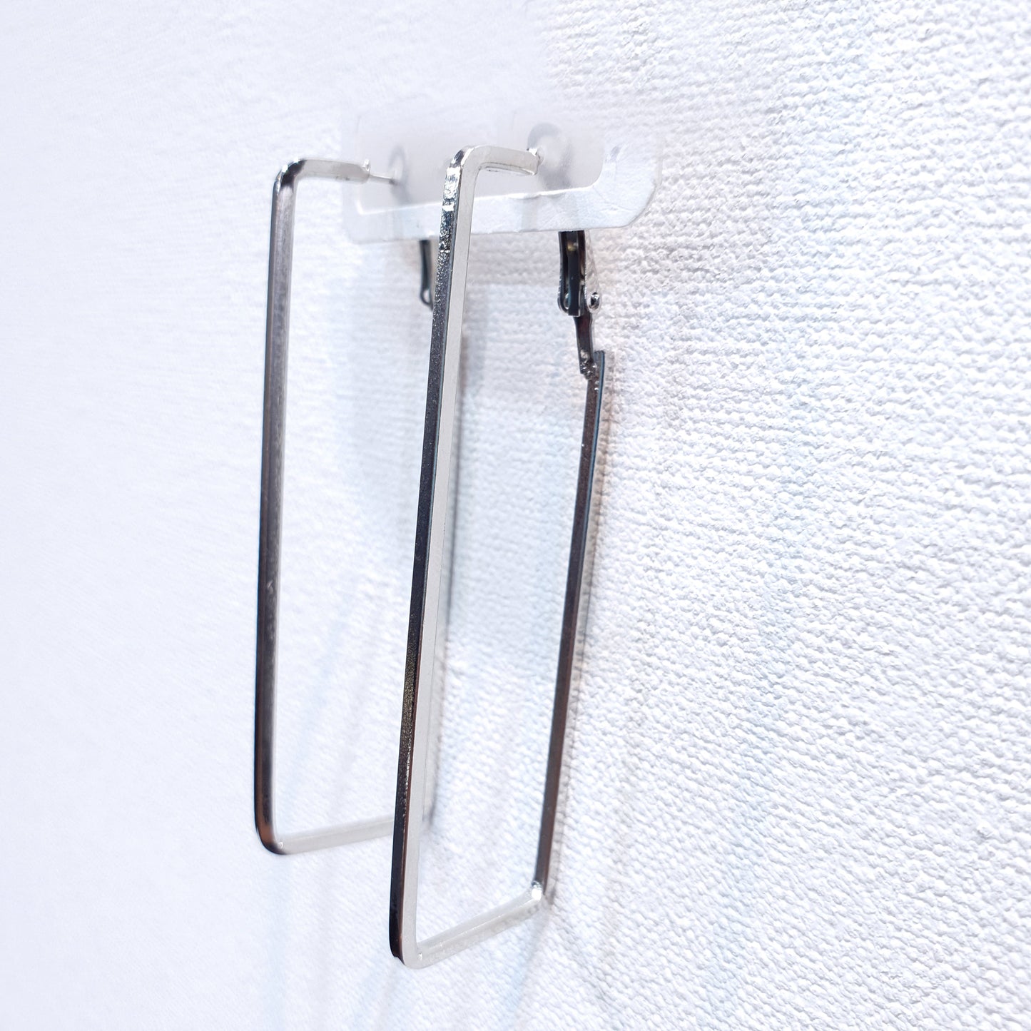 Earrings: Stylish Silver Rectangle Earrings for Women