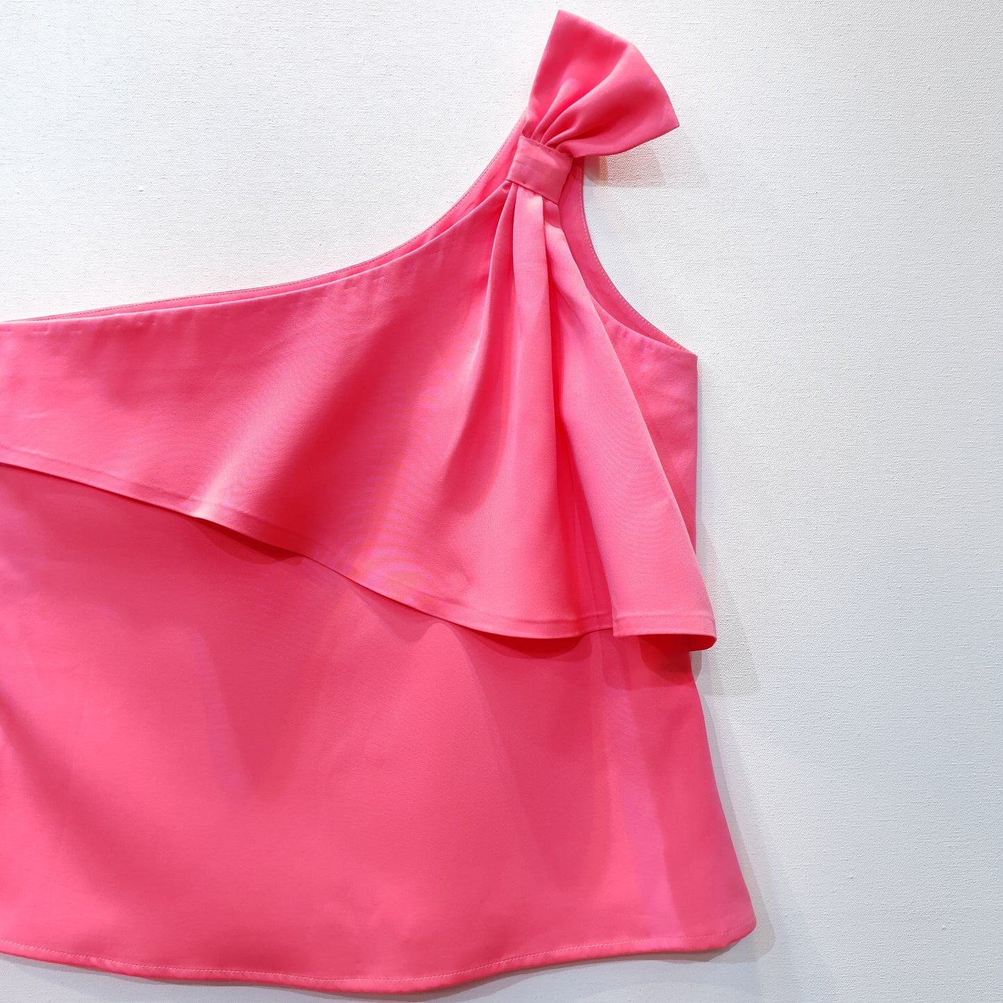 One Shoulder Top | Bow Top | Pink Top | Frill Top