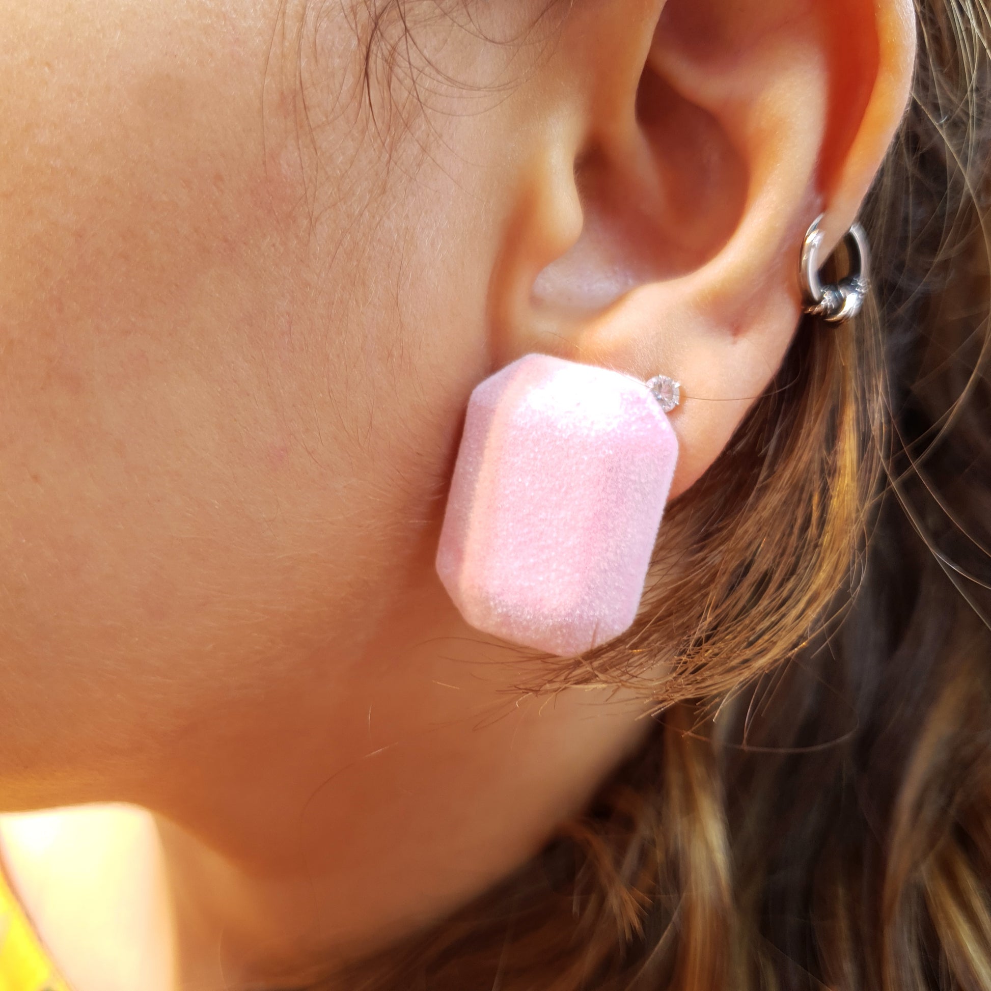 Pink Earrings | Stylish Pink Earrings for Women in Velvet 