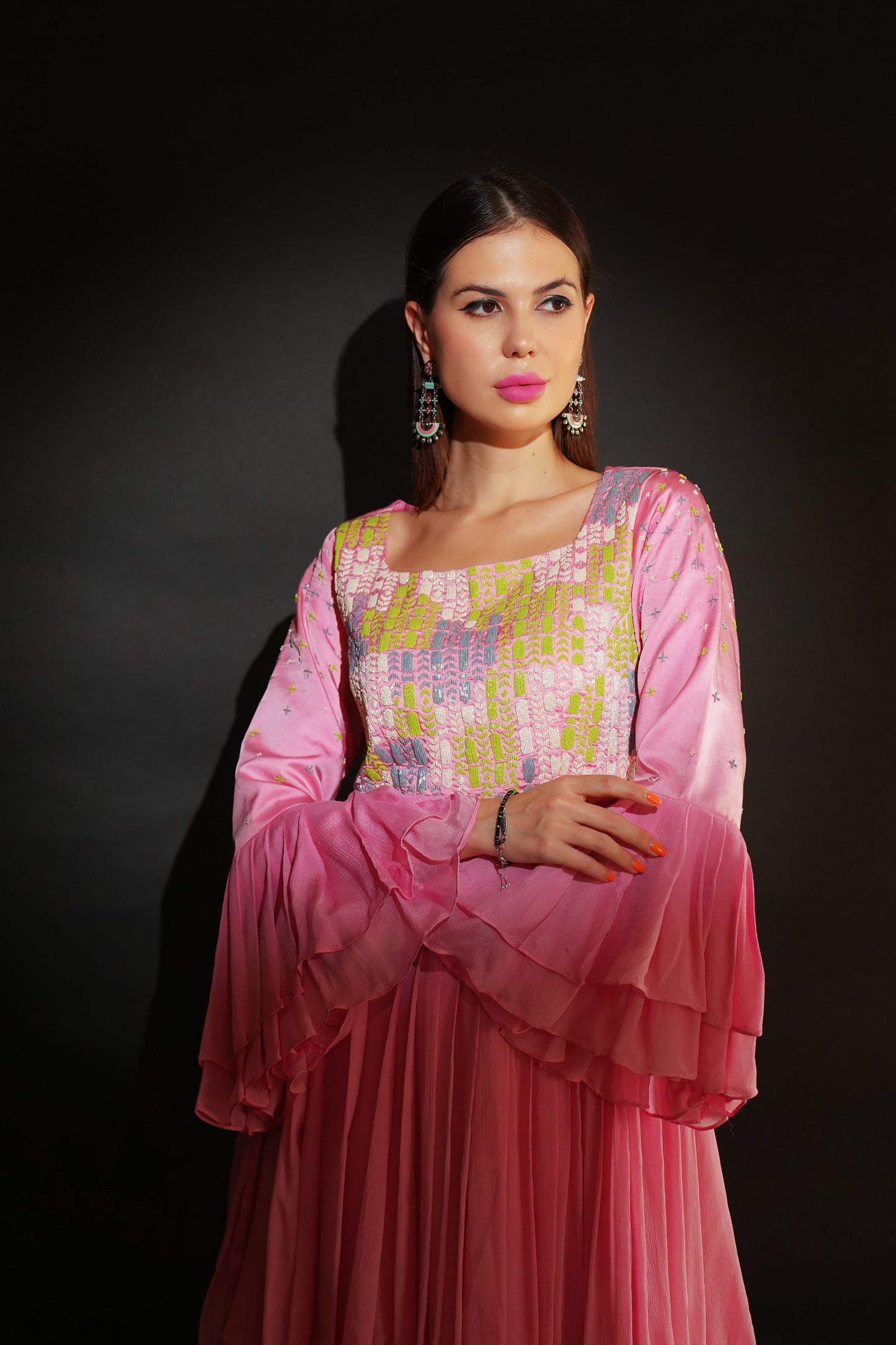 Pink Gharara Set