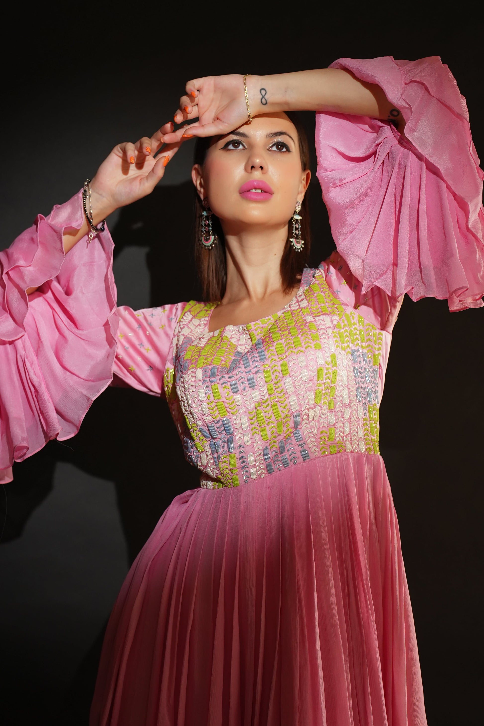 Pink Gharara Set