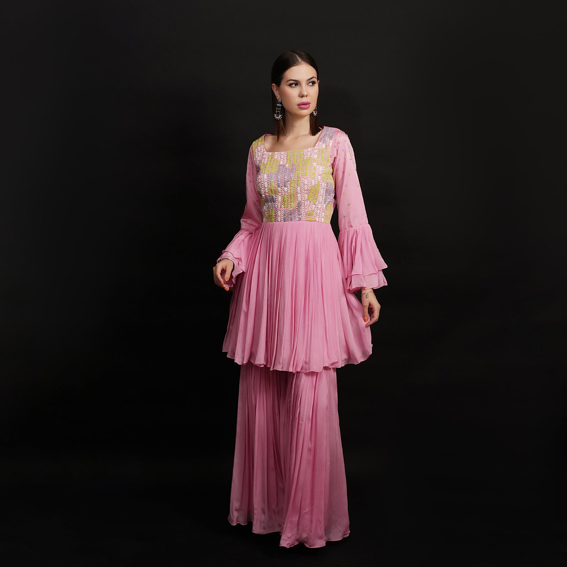 Pink Gharara Set