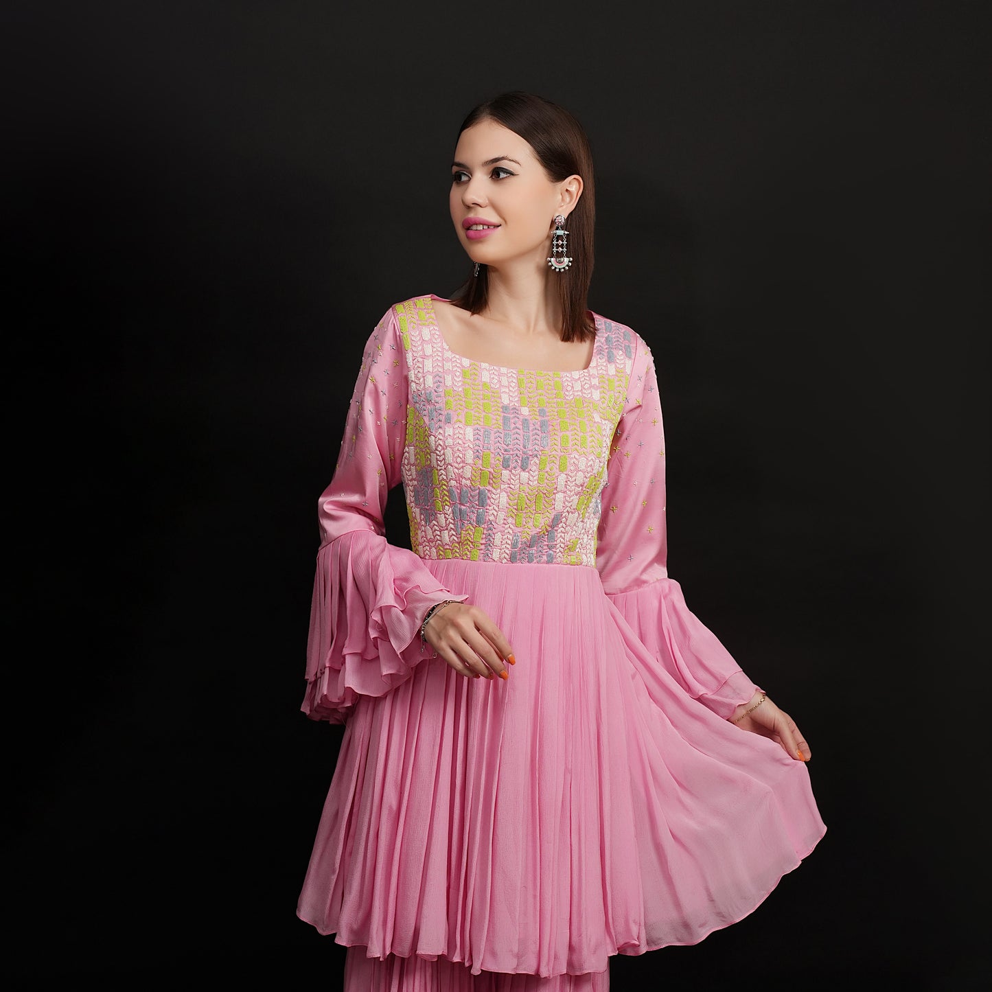 Pink Gharara Set