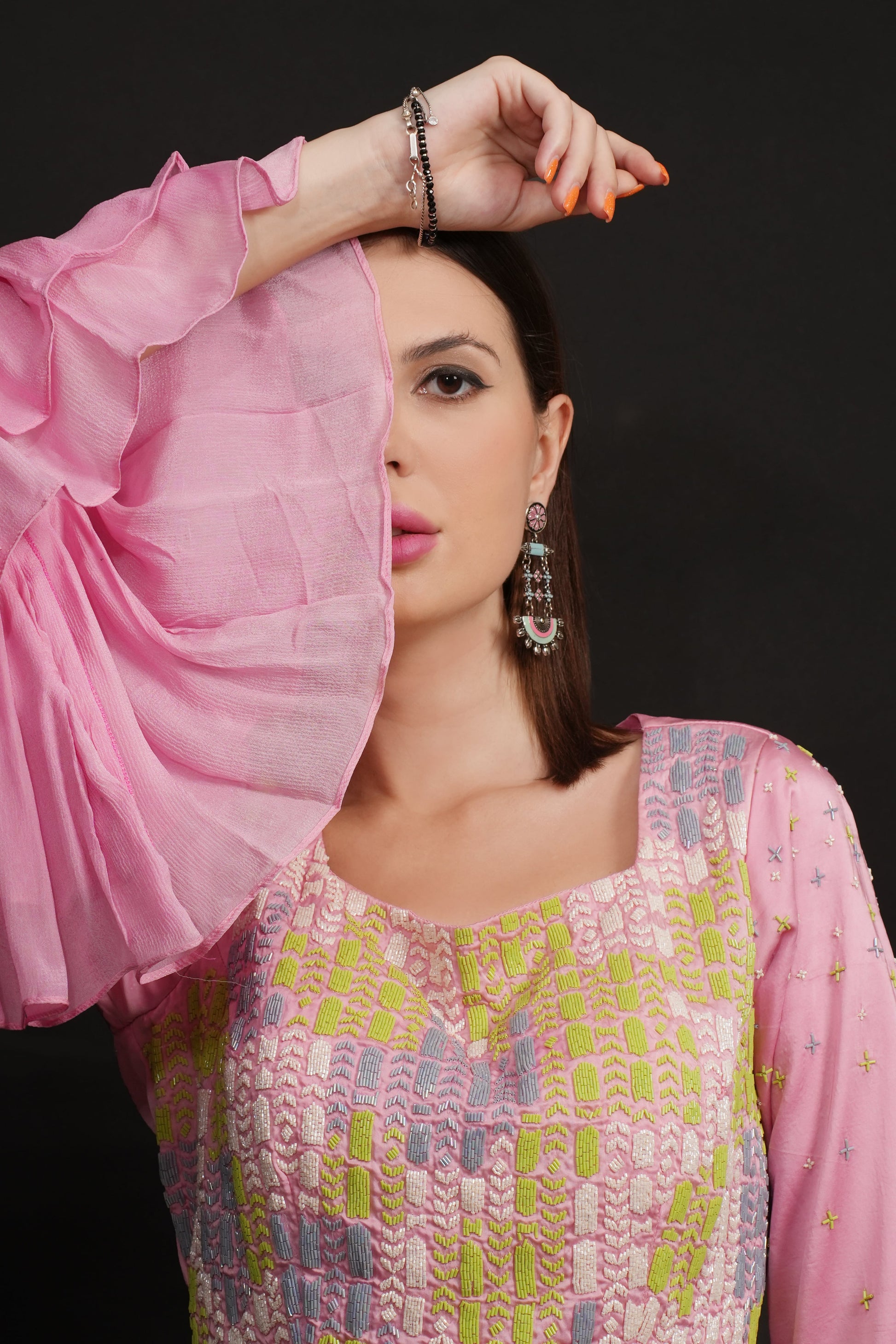 Pink Gharara Set