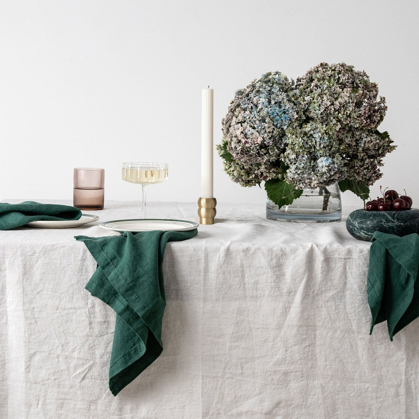 100% Linen Napkin Set Jade