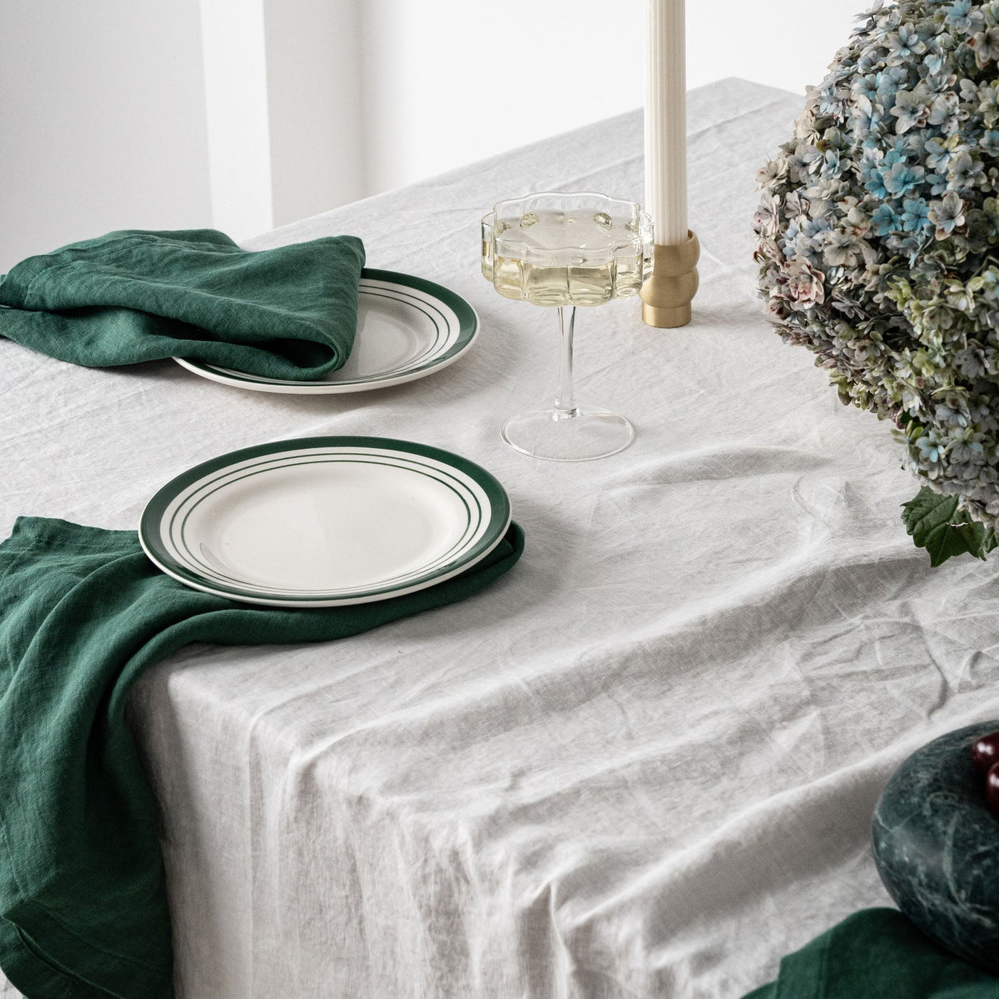 100% Linen Napkin Set Jade