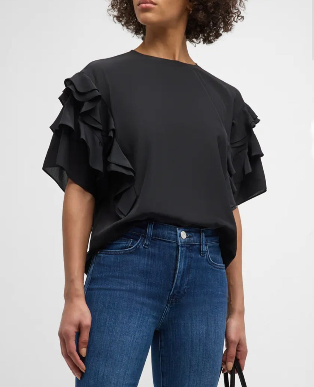 Black Frill Top