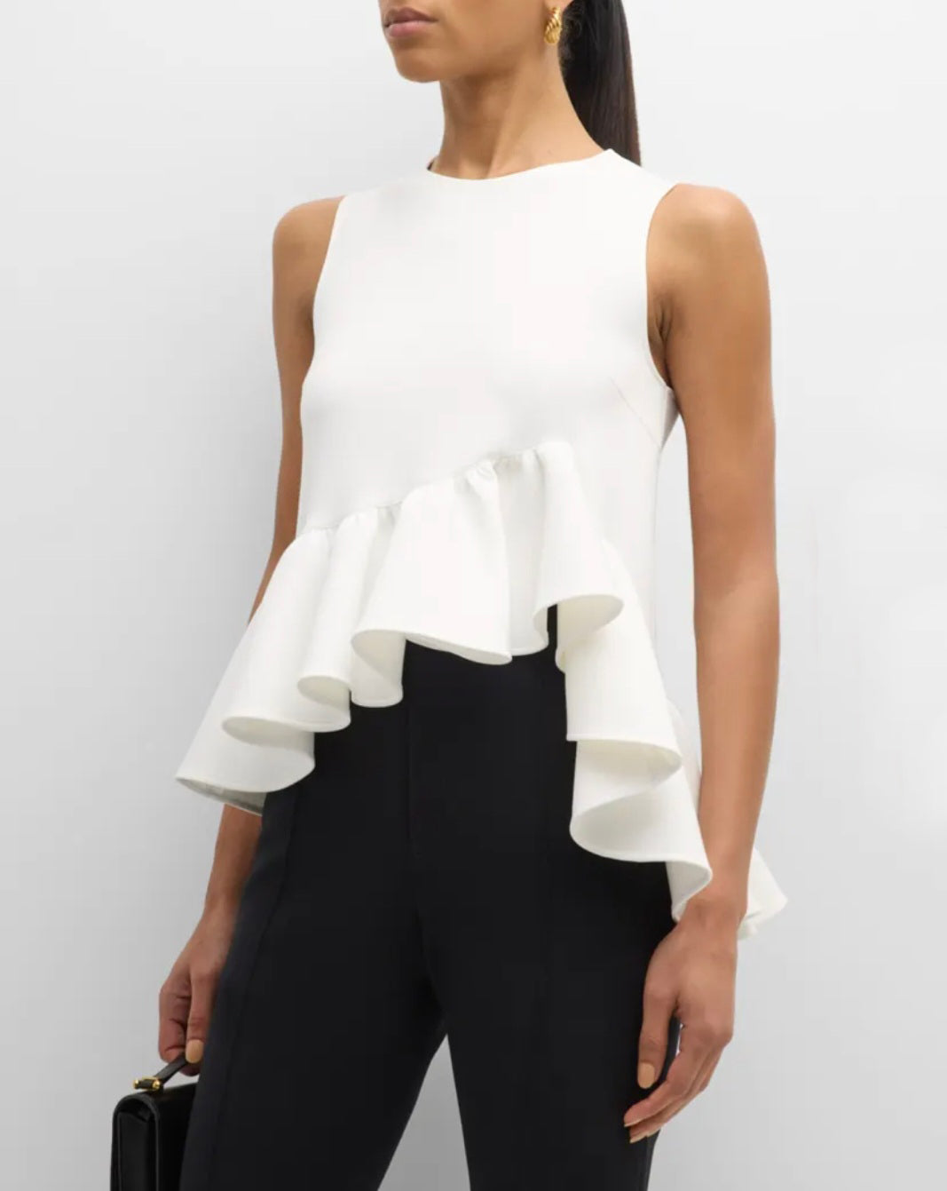 White Frill Top