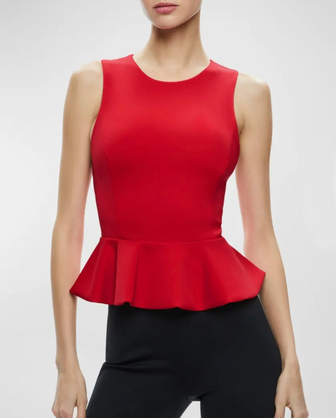 Red Top | Peplum Top | Sleeveless Top | Red Peplum Top