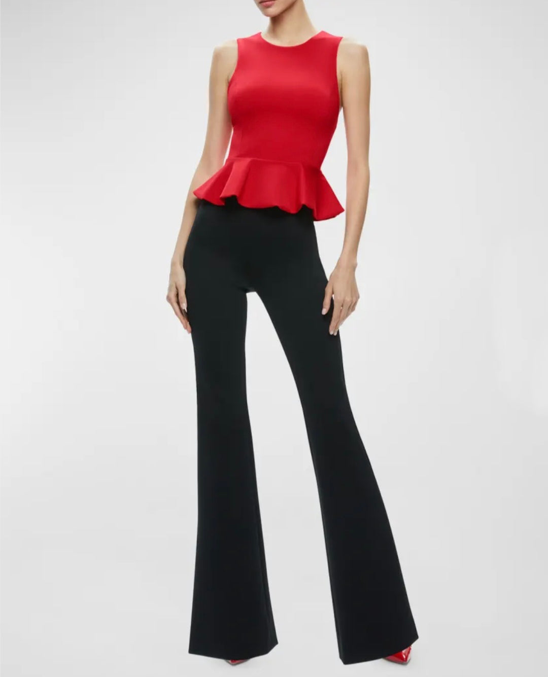 Red Top | Peplum Top | Sleeveless Top | Red Peplum Top