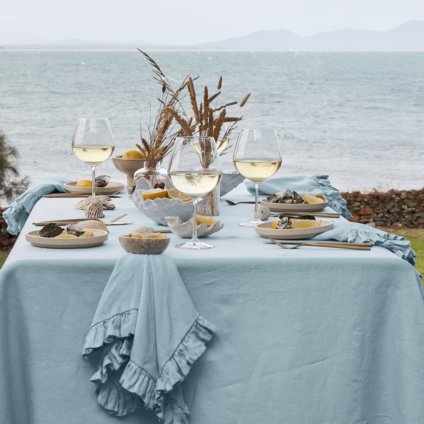 100% Linen Napkin Set Frill