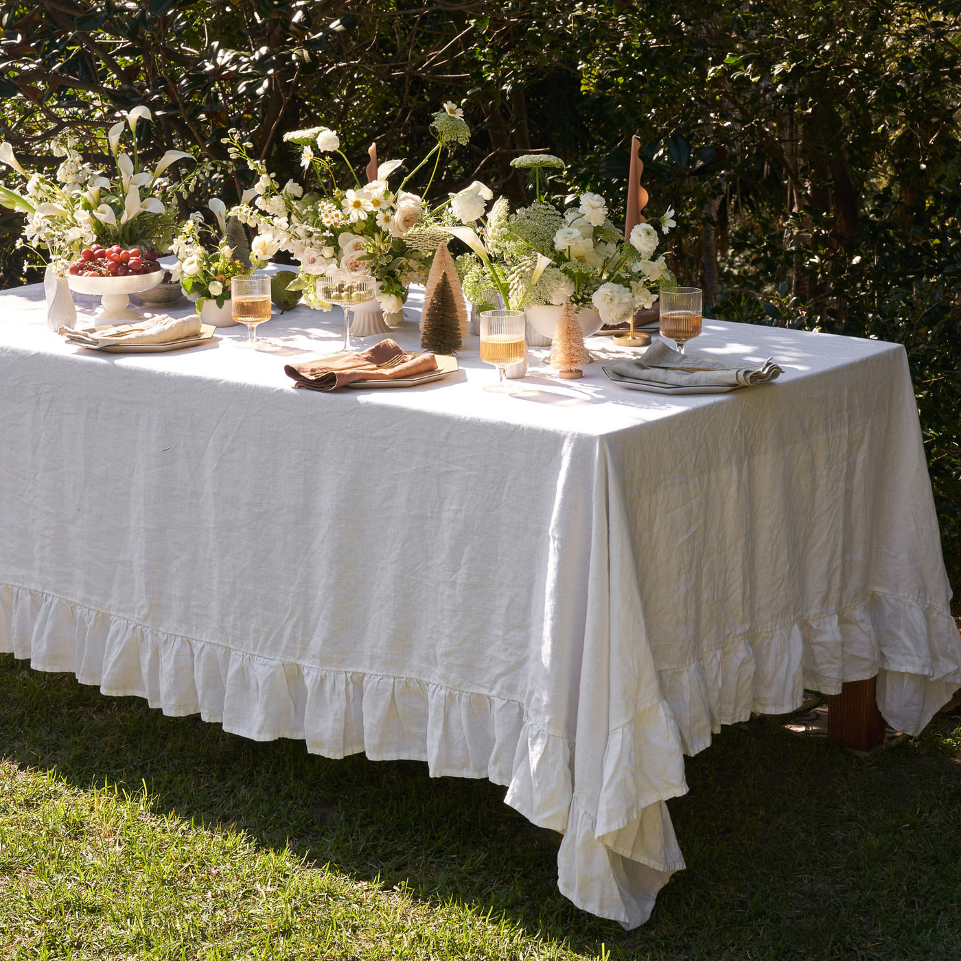 100% Linen Napkin Set Hazlenut