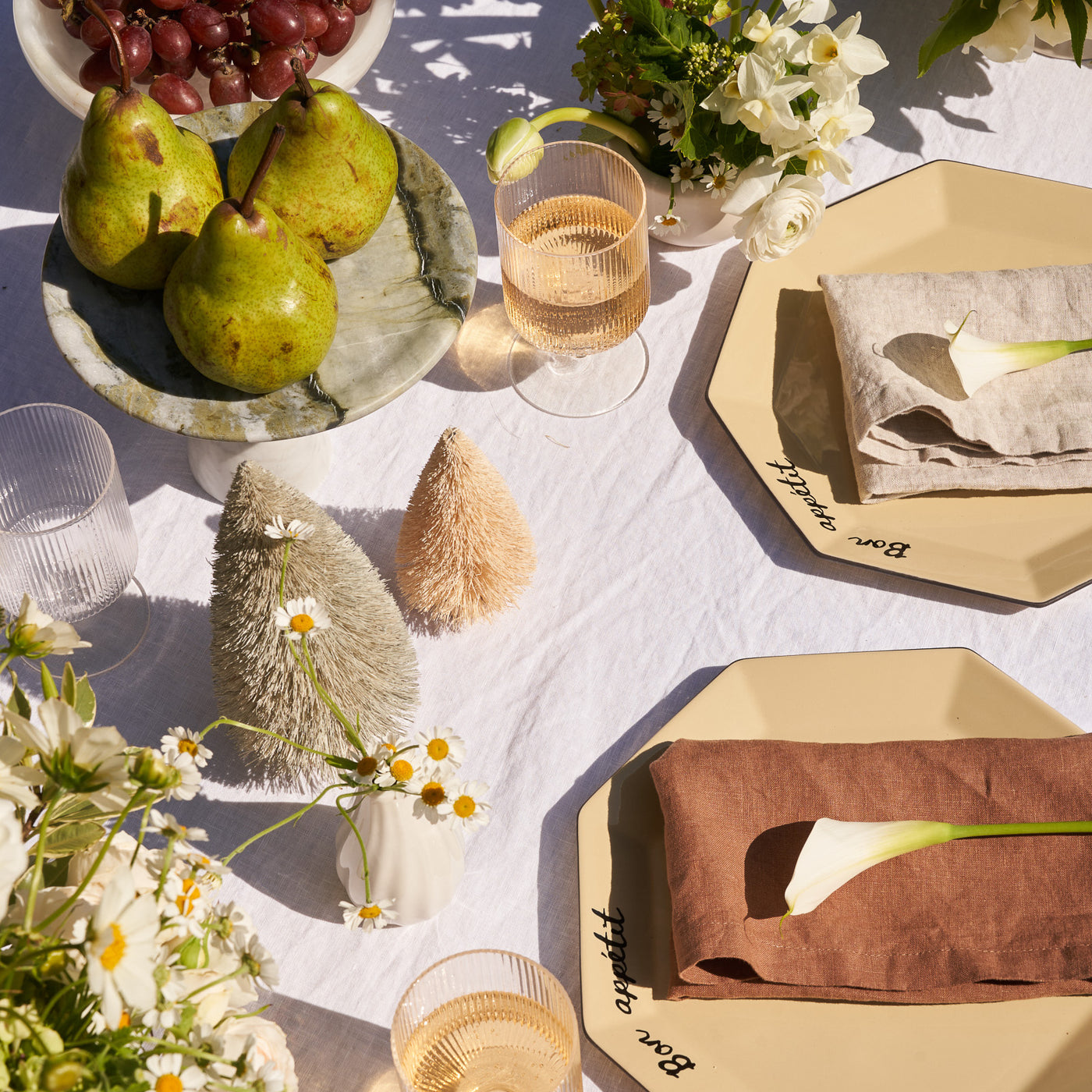 100% Linen Napkin Set Hazlenut