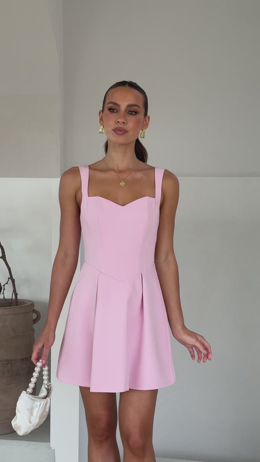 Baby Pink Mini Dress
