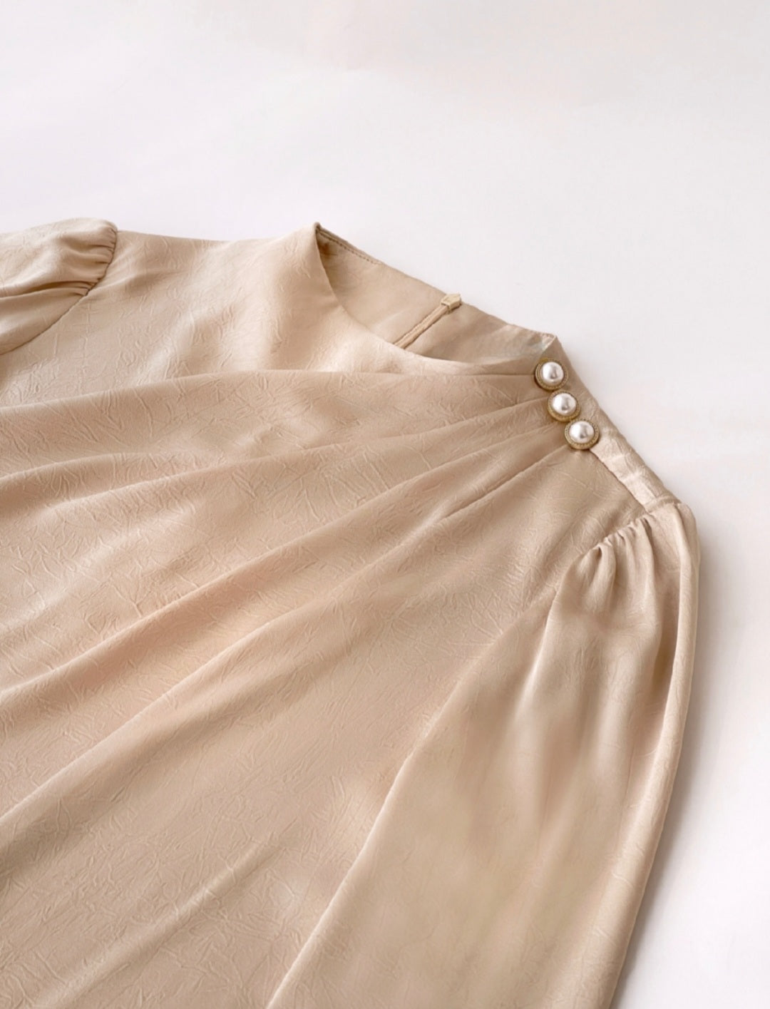 Satin top with cowl