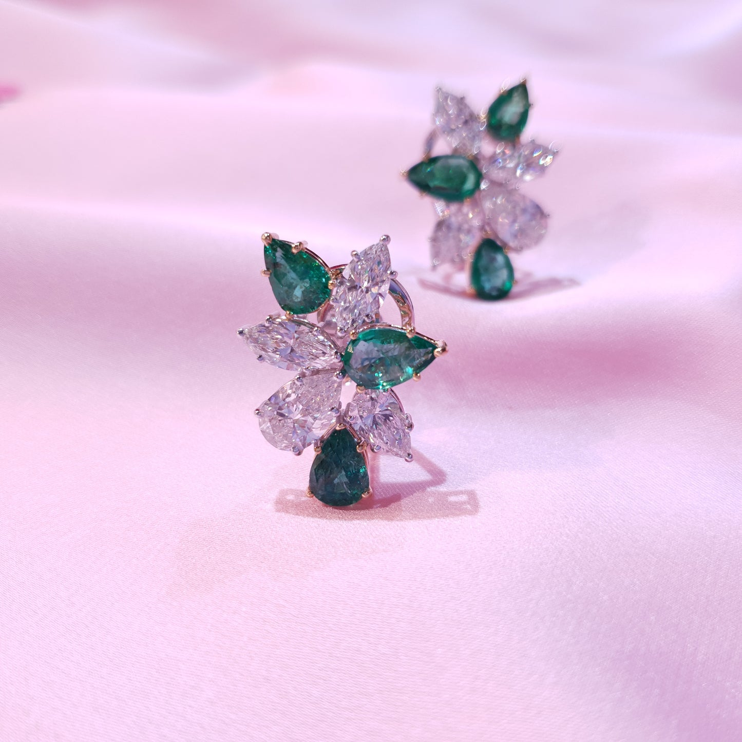 Emerald & Diamond Earrings