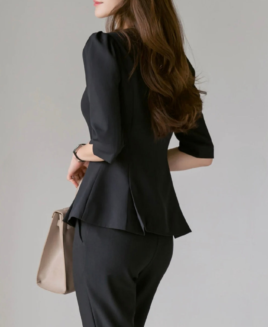 Elegant Unique Peplum Top Jacket | Korean Style Feminine Style V Neck 