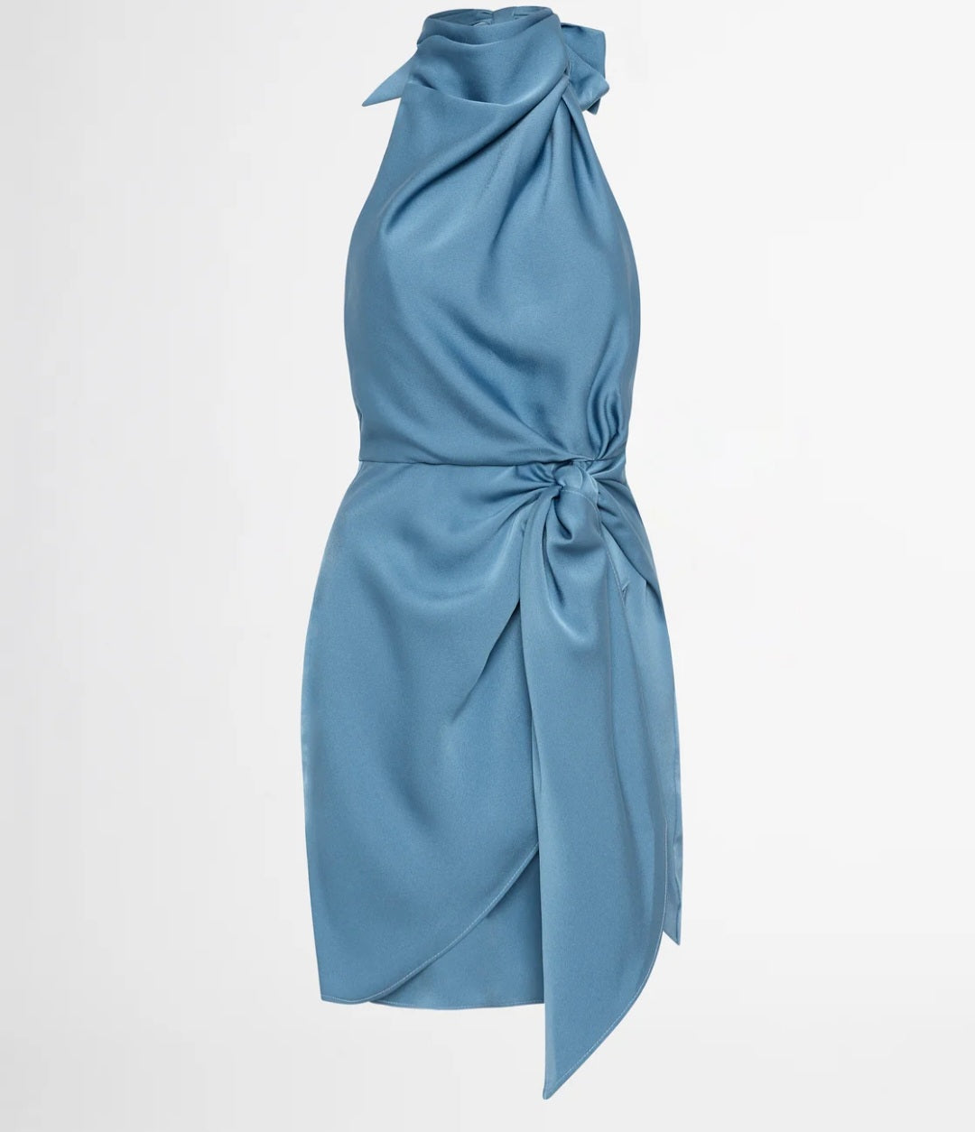 Blue Satin Dress | Halter Dress |Satin Dress | Summer Clothing