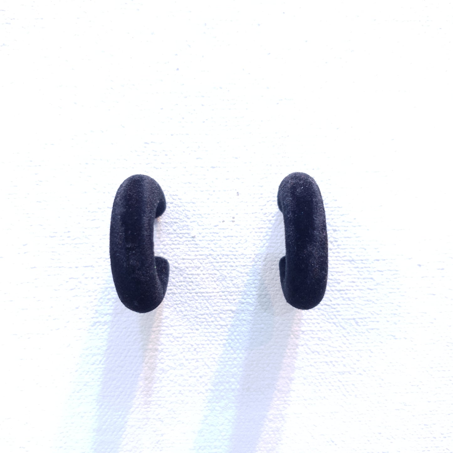 Black Velvet Hoop Earrings