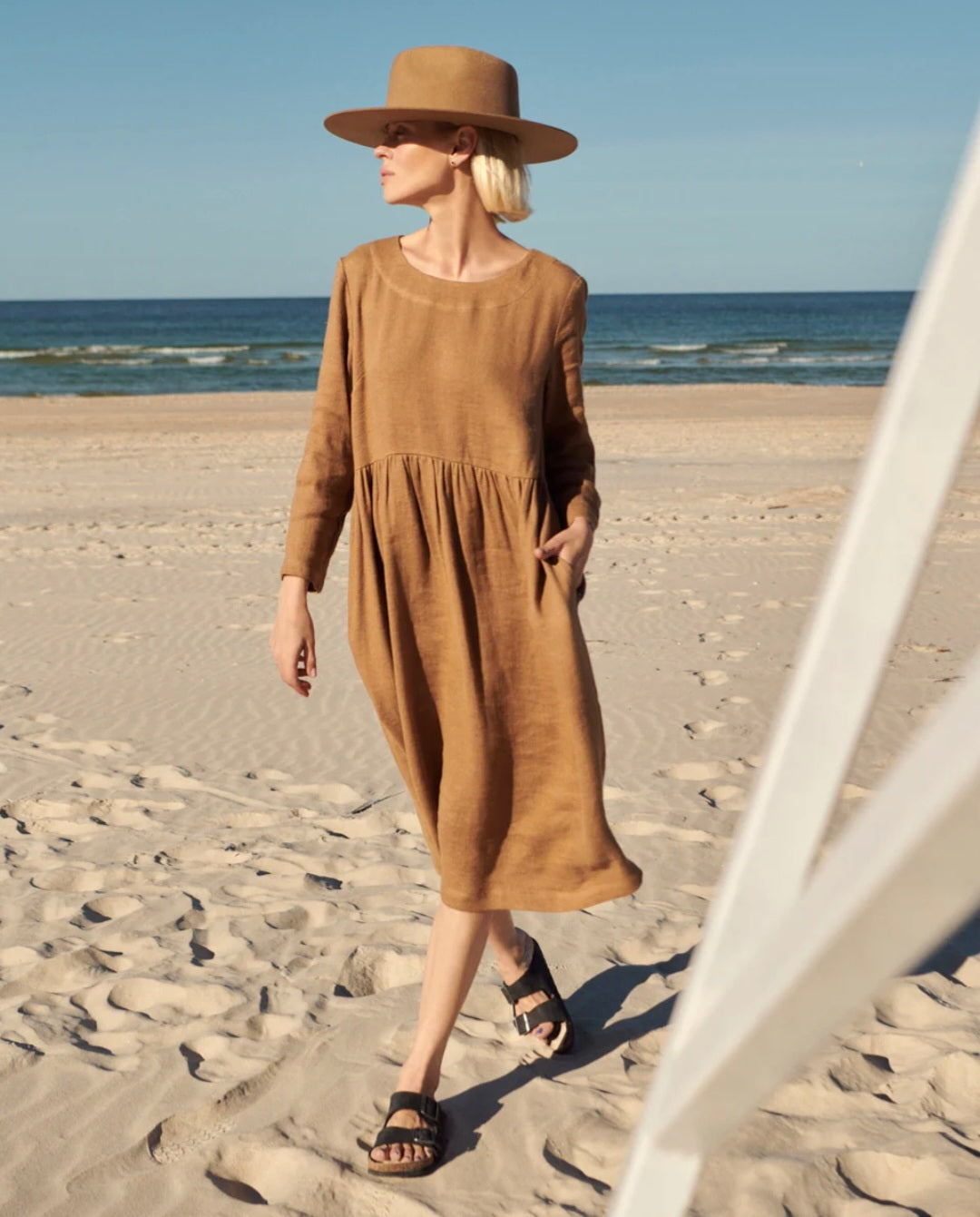 Brown Linen Dress | Maxi Dress | Linen Dress | Linen Clothing | 100% O