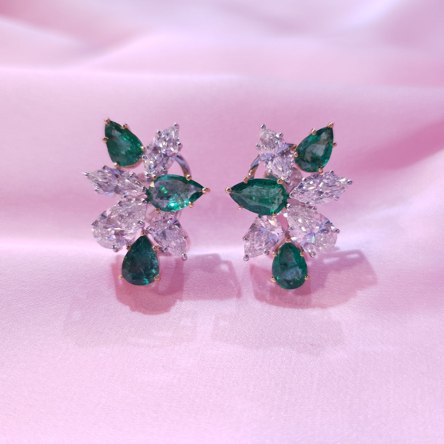 Emerald & Diamond Earrings