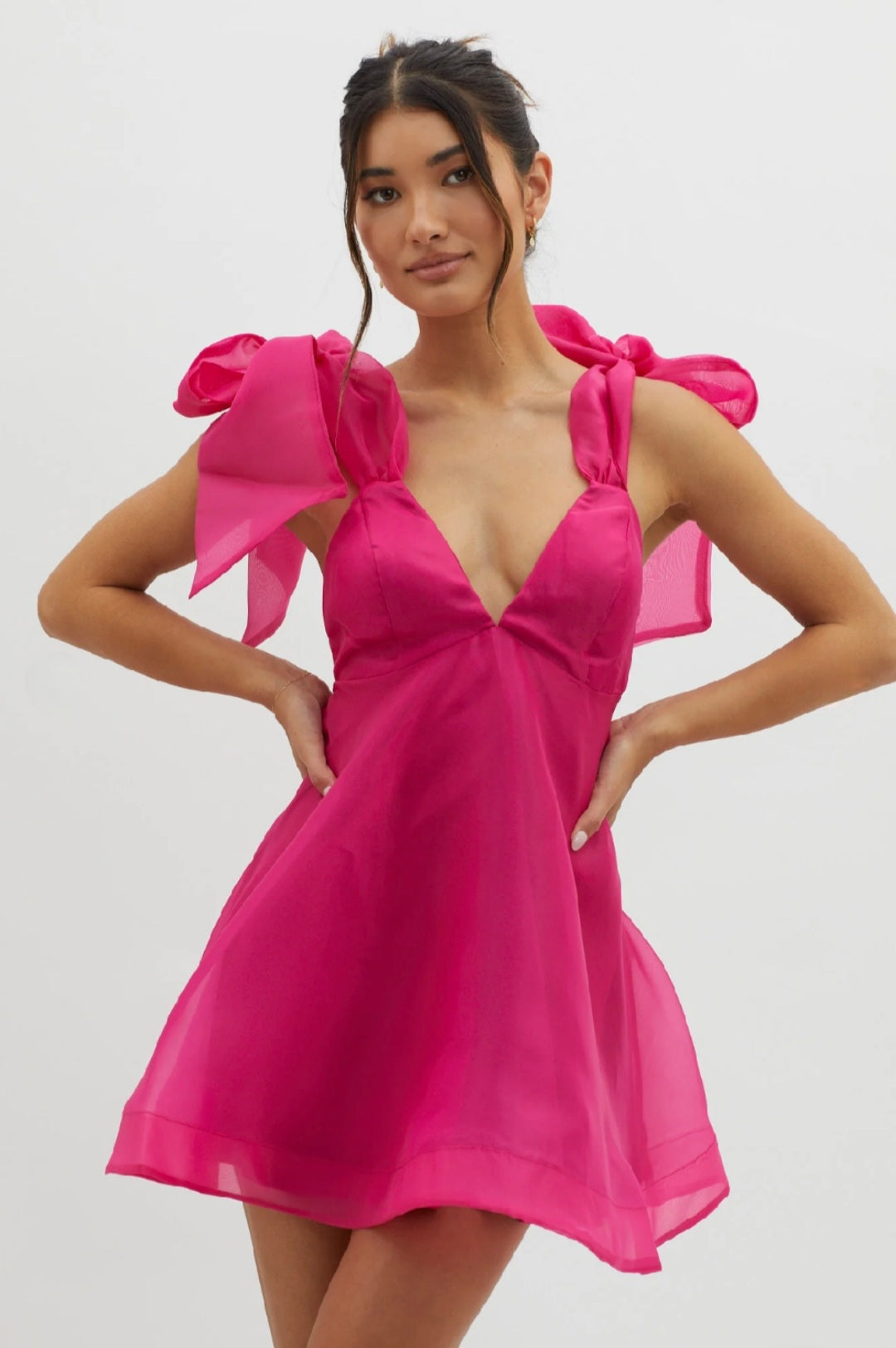 Pink Organza Dress | Mini Dress | Organza Dress