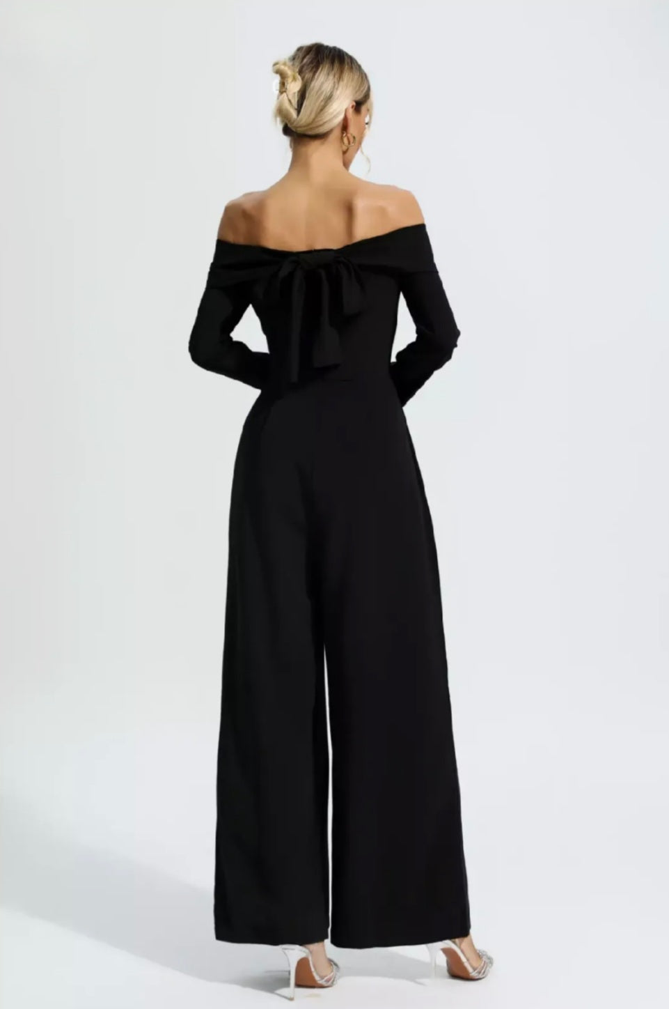 Black Jumpsuit | Off Shoulder Jumpsuit | Flare Bottom Jumpsuit | Summe