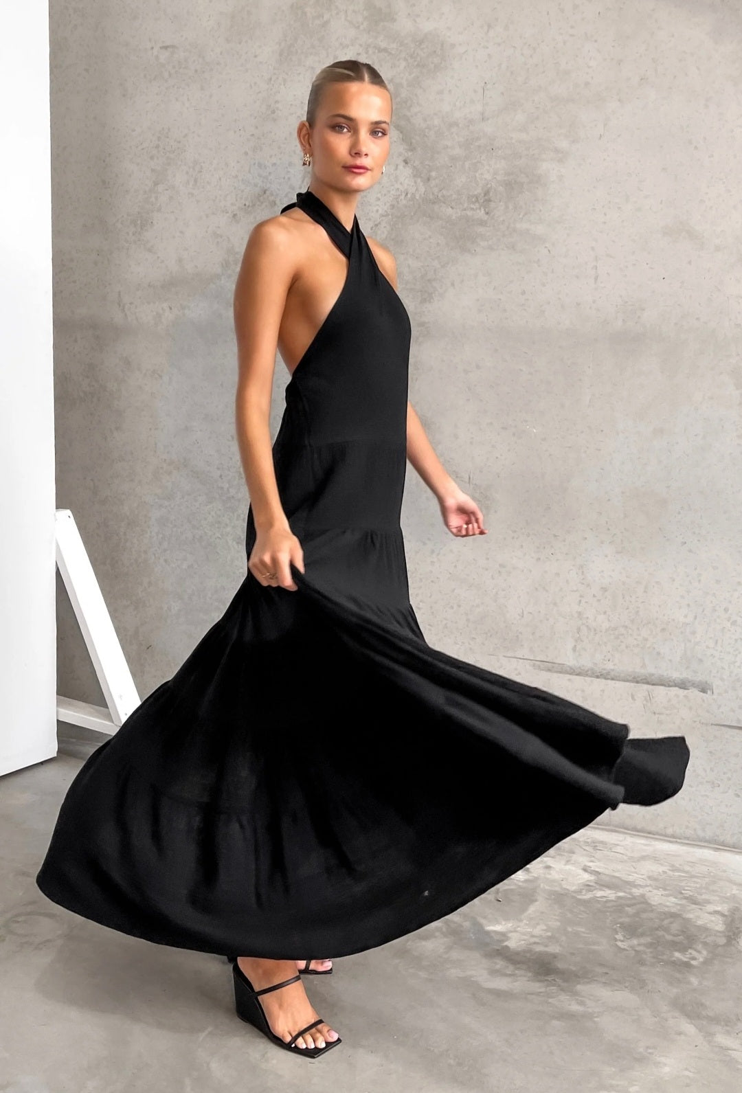 Black Cotton Dress | Maxi Dress | Cotton Dress | Black Dress | Flair D