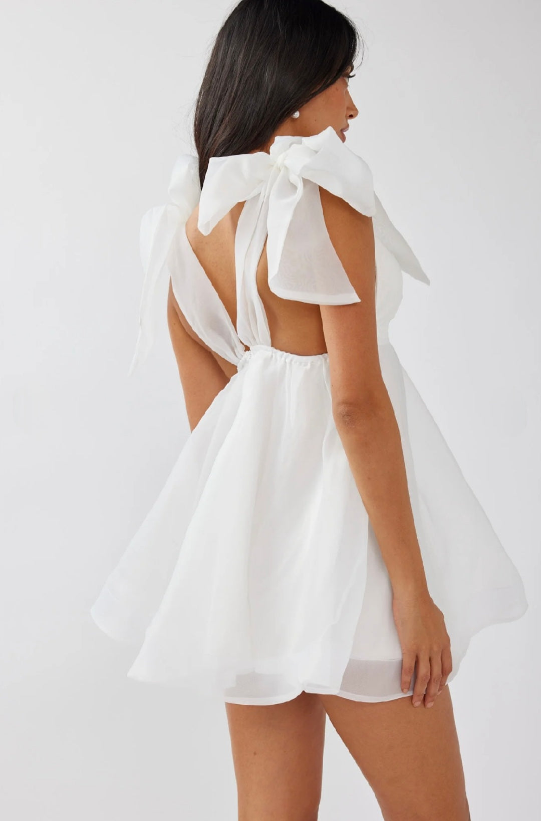 White Organza Dress | Mini Dress |Organza Dress | Summer Clothing