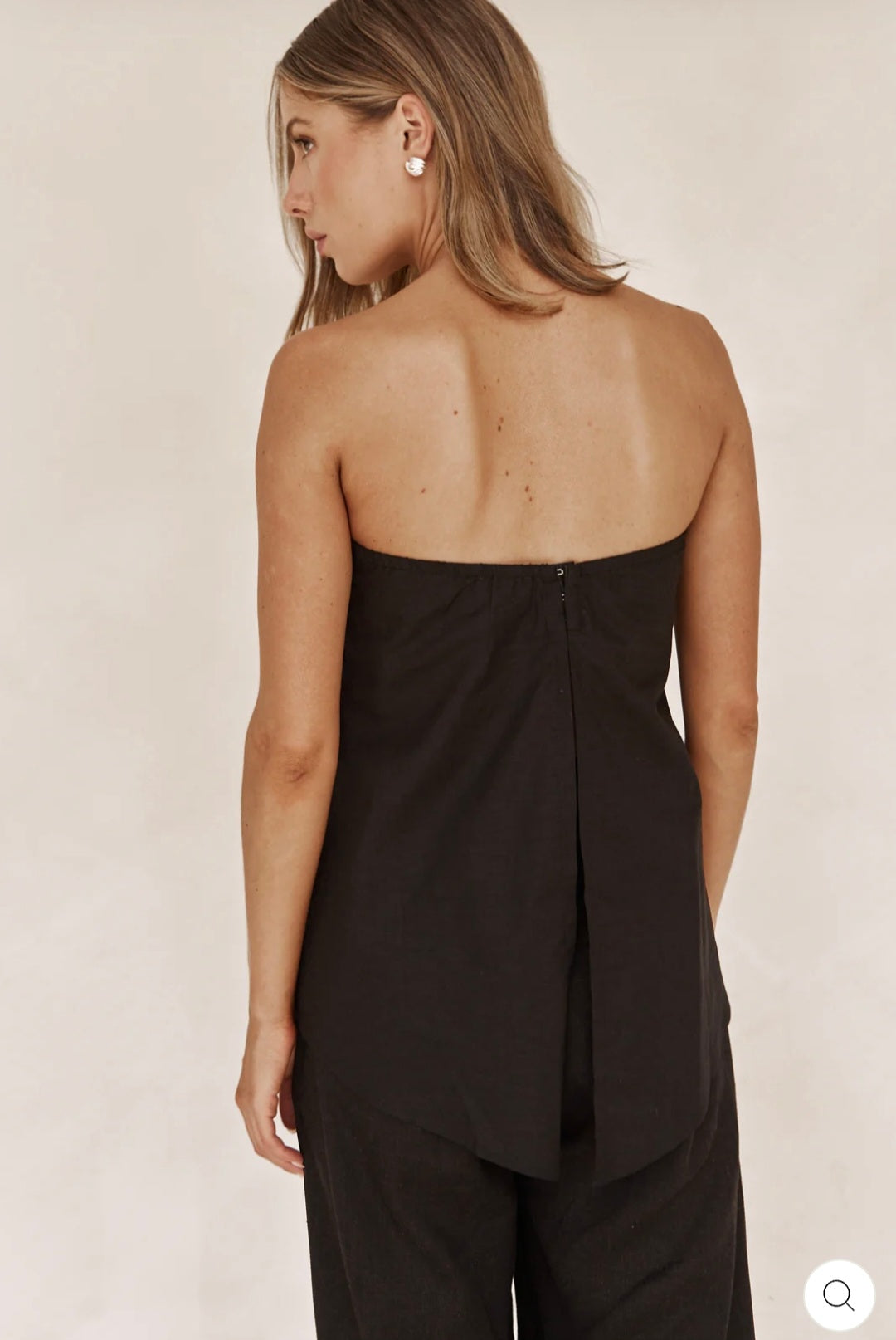 Black Linen Top | Linen Top | Crop Top | Summer Top | Bustier Top